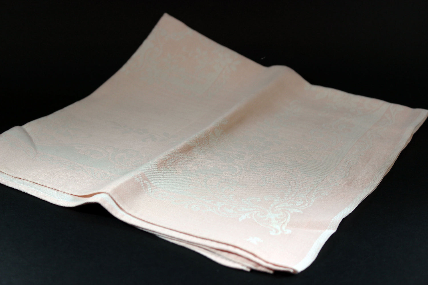 Pink Double Damask, Irish Linen, Large Dinner Napkins