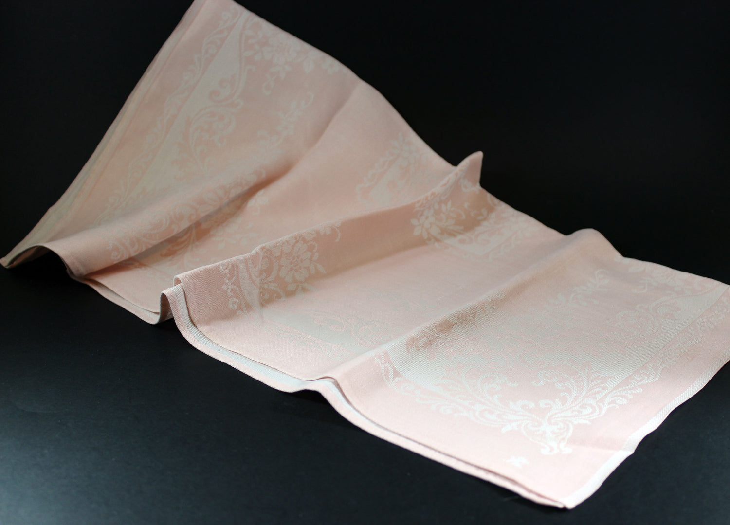 Pink Double Damask, Irish Linen, Large Dinner Napkins