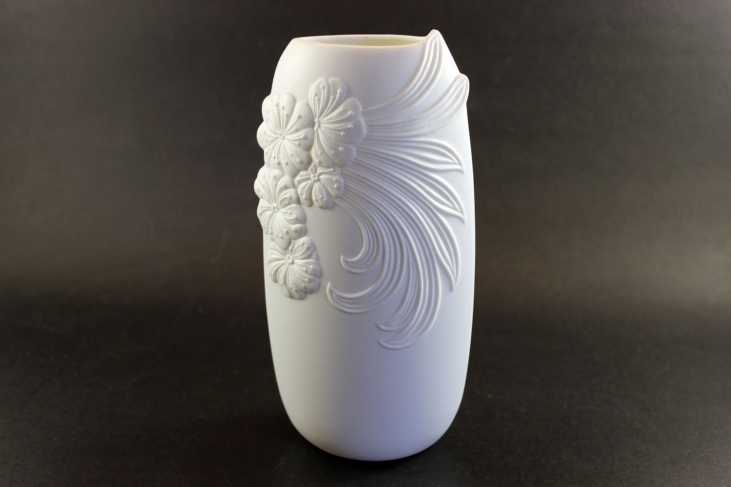 Kaiser Germany, Bisque White Floral Porcelain Vase