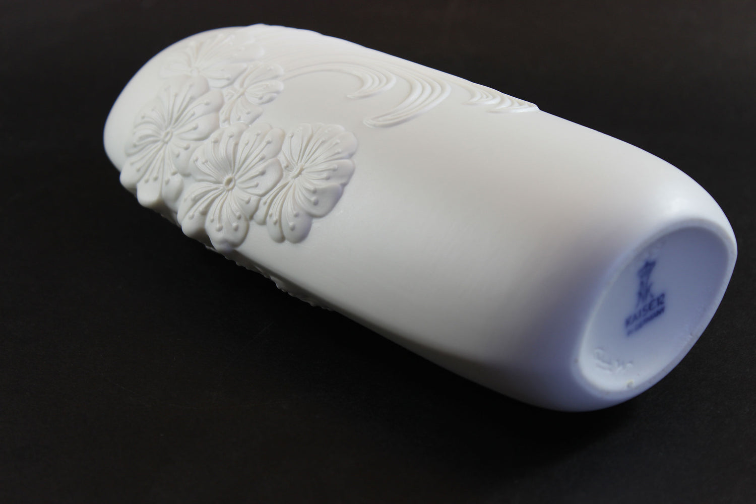 Kaiser Germany, Bisque White Floral Porcelain Vase