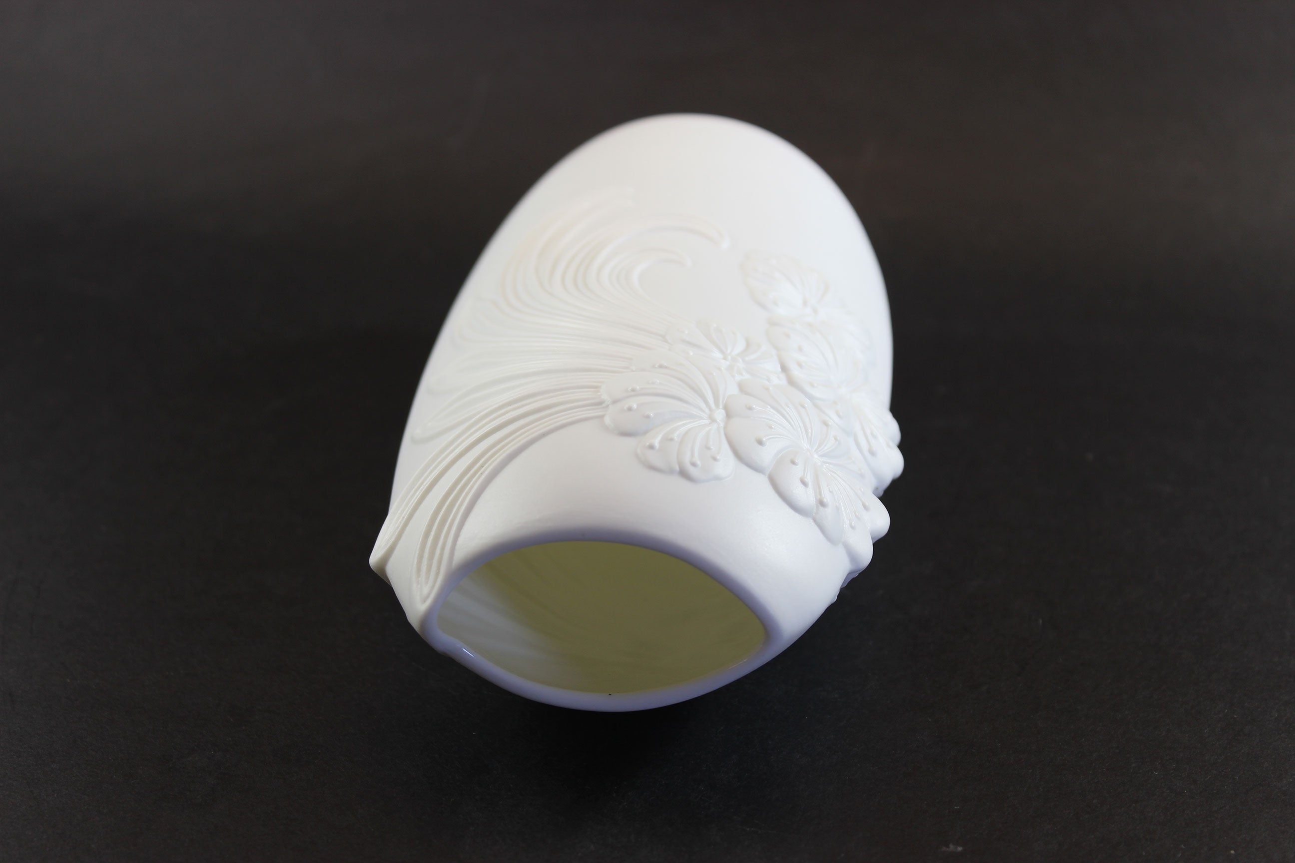 Kaiser Germany, Bisque White Floral Porcelain Vase