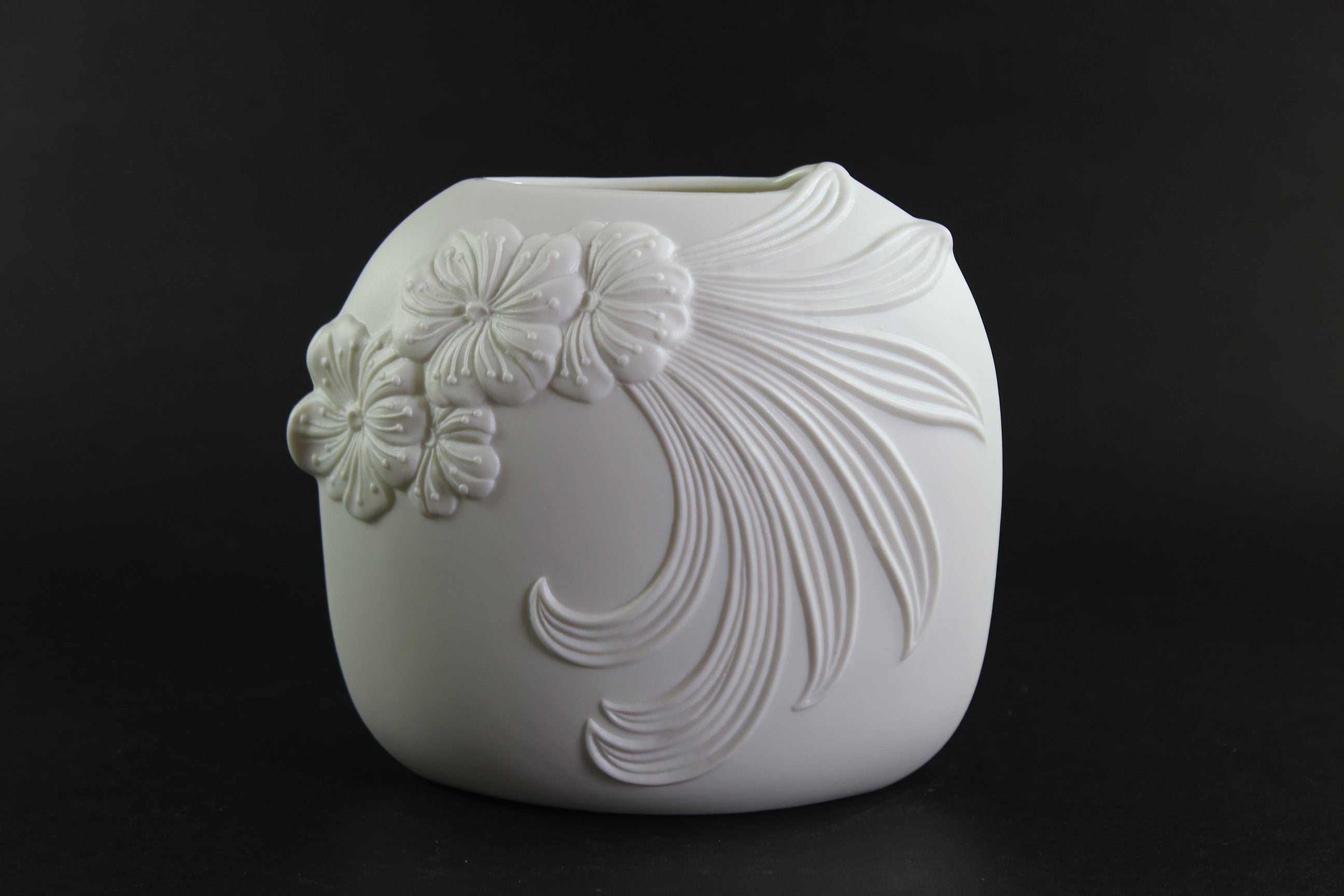 Kaiser Germany, Small White Bisque Porcelain Vase