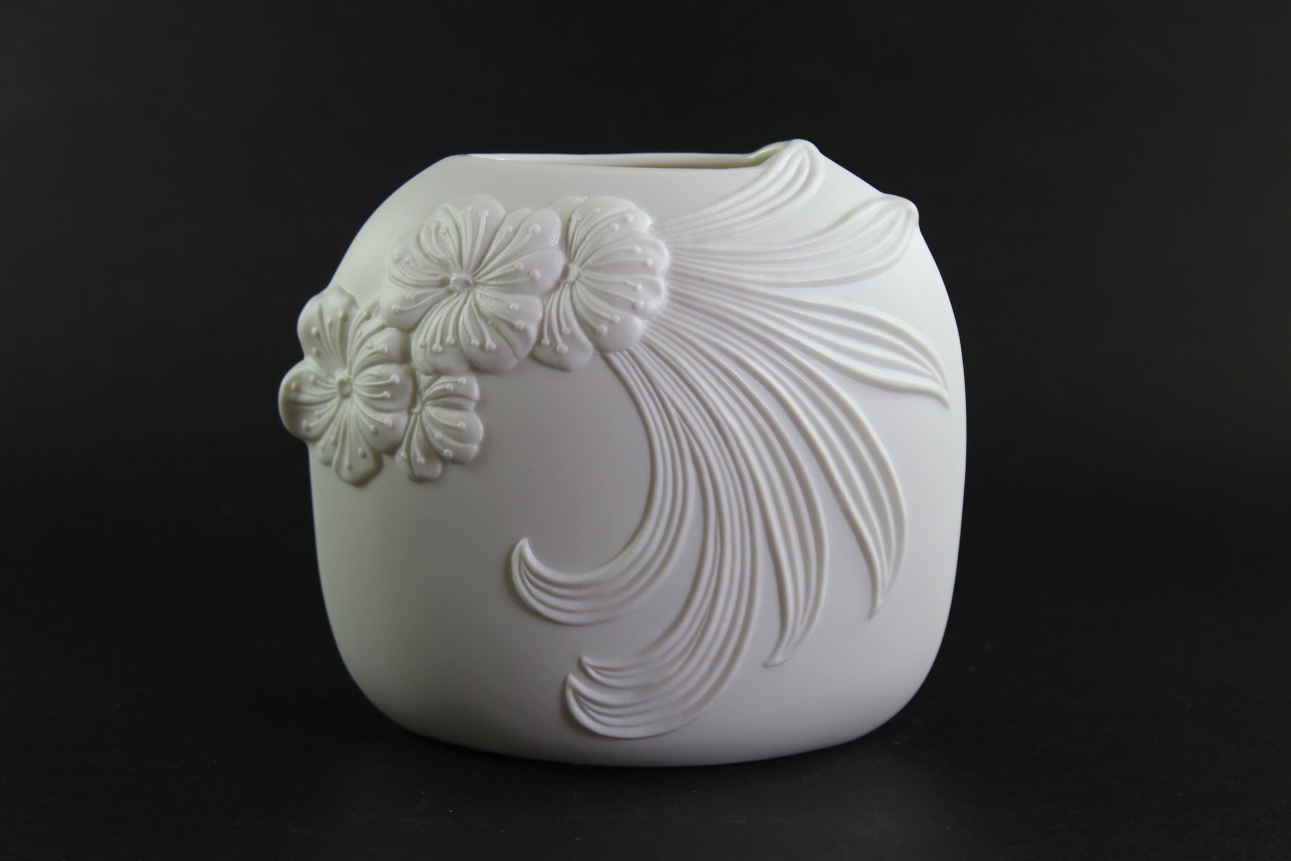 Kaiser Germany, Small White Bisque Porcelain Vase