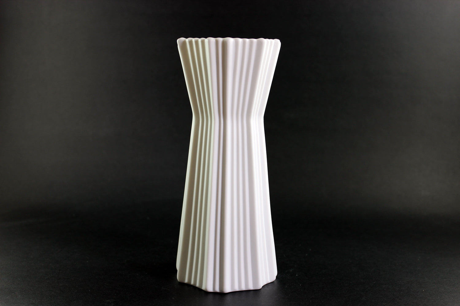 Kaiser Germany White Ribbed Porcelain Bisque Vase