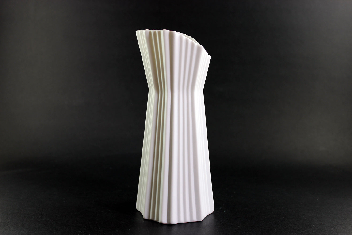 Kaiser Germany White Ribbed Porcelain Bisque Vase
