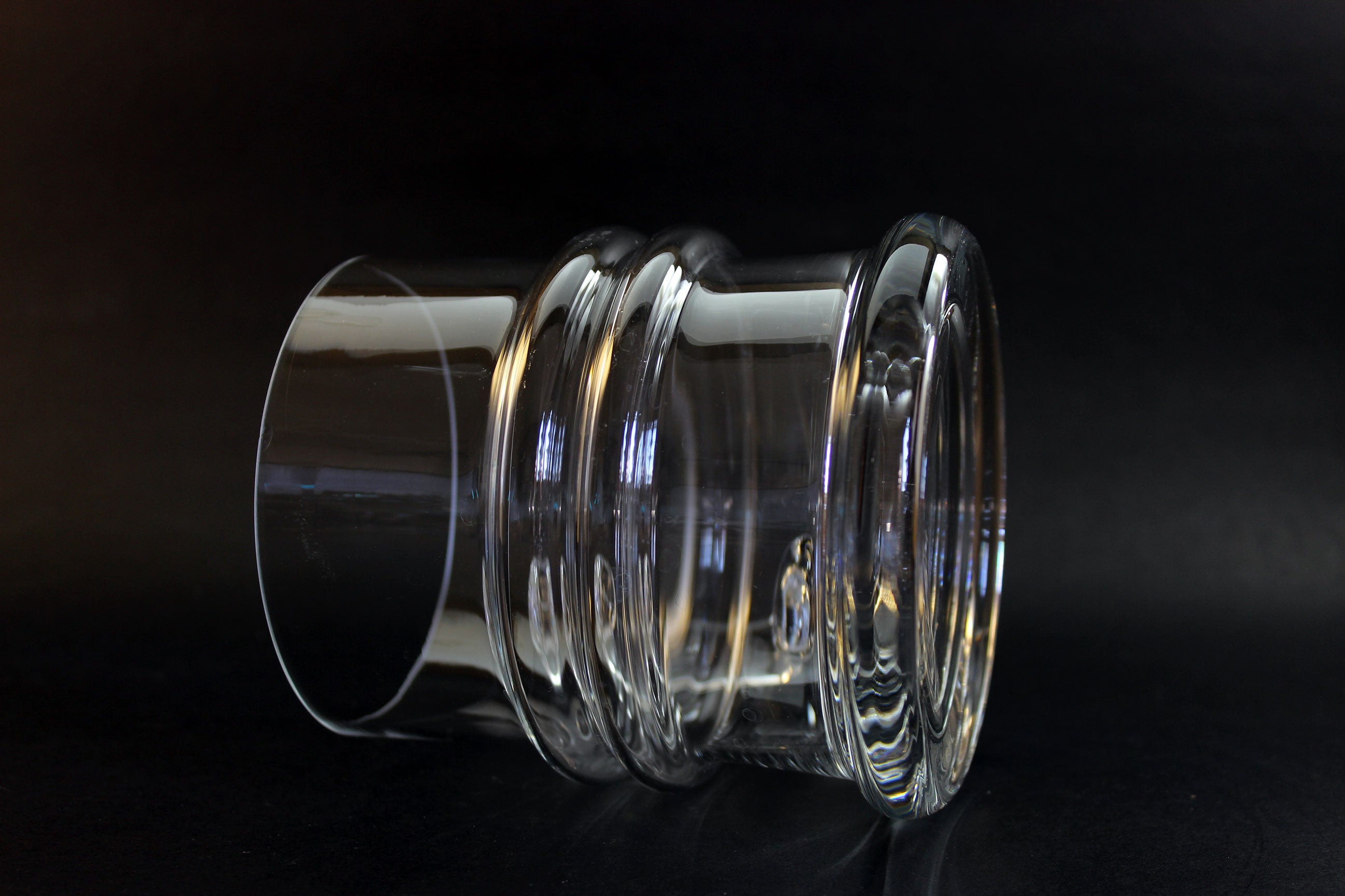 Krosno Blown Glass Ripple Beer Mugs