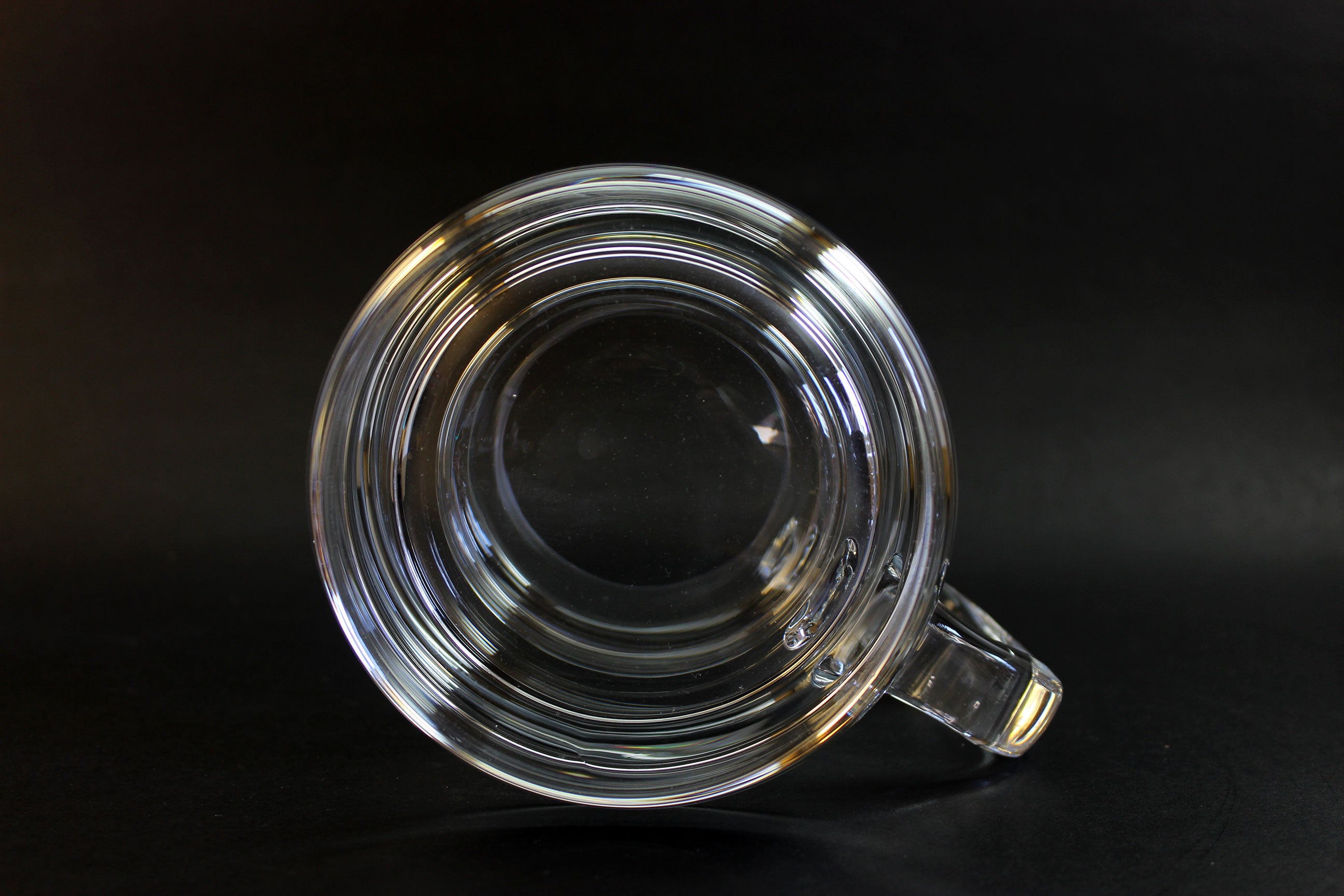 Krosno Blown Glass Ripple Beer Mugs