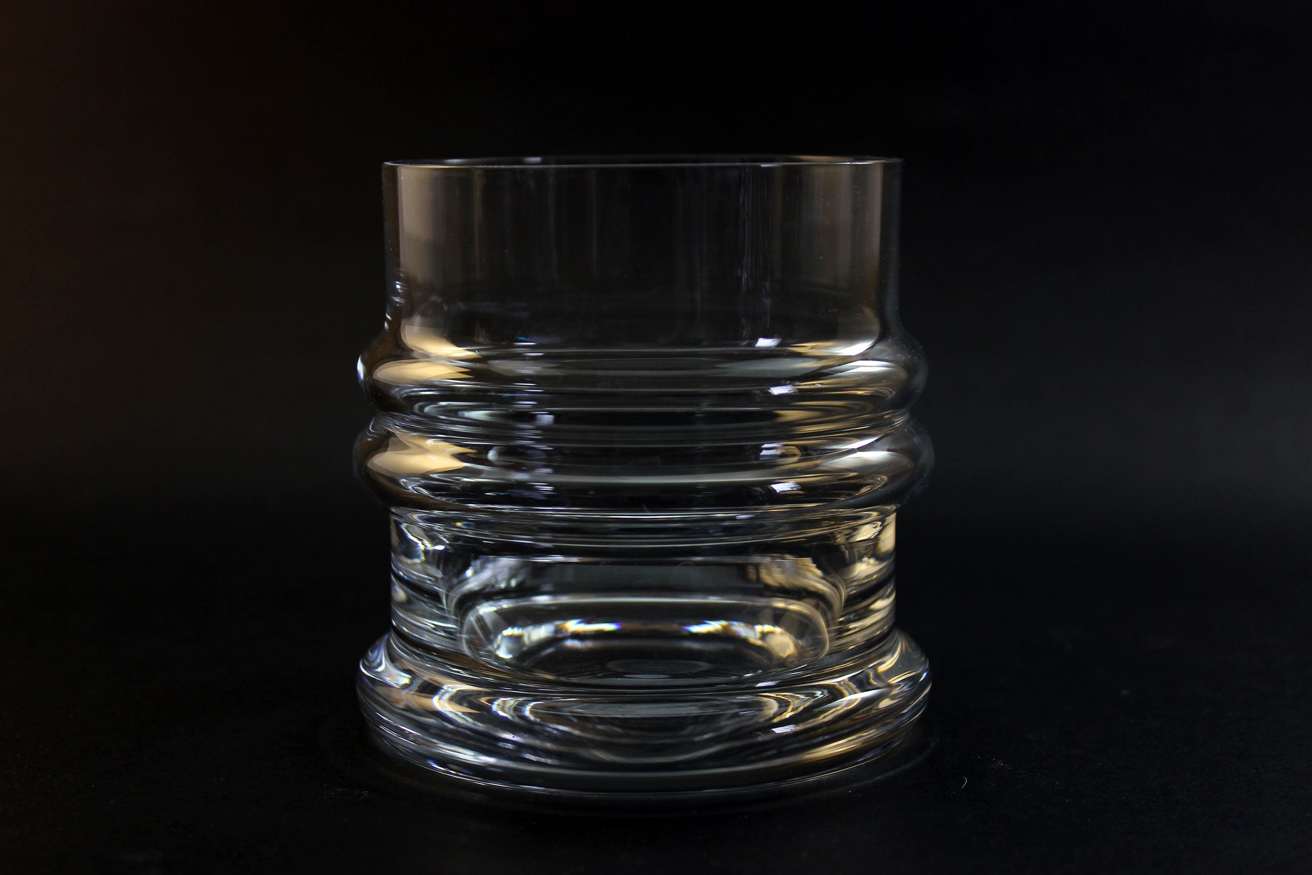 Krosno Blown Glass Ripple Double Old Fashioned Glasses