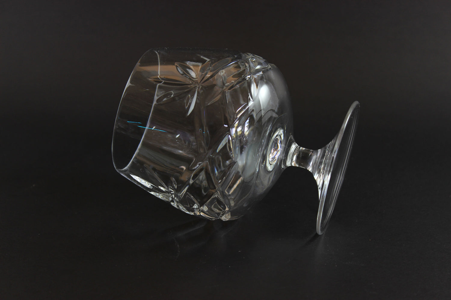 Large Cut Crystal Brandy or Cognac Glasses