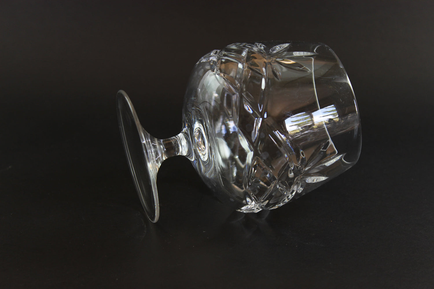 Large Cut Crystal Brandy or Cognac Glasses