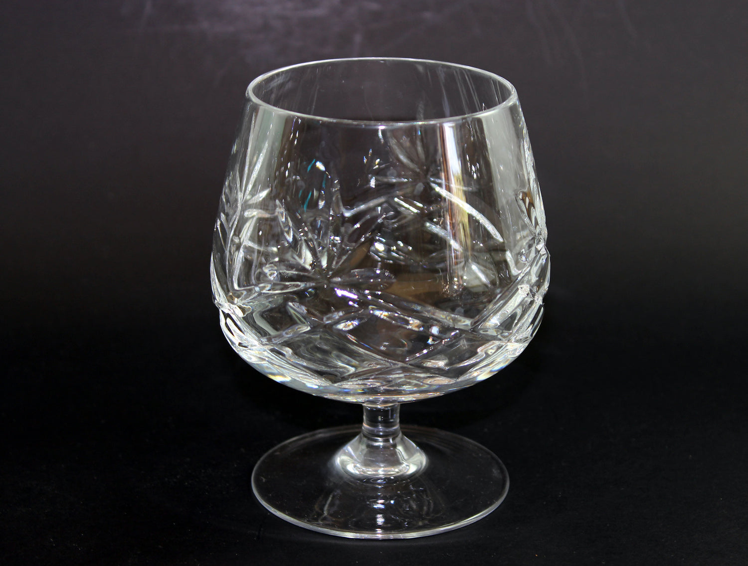 Large Cut Crystal Brandy or Cognac Glasses