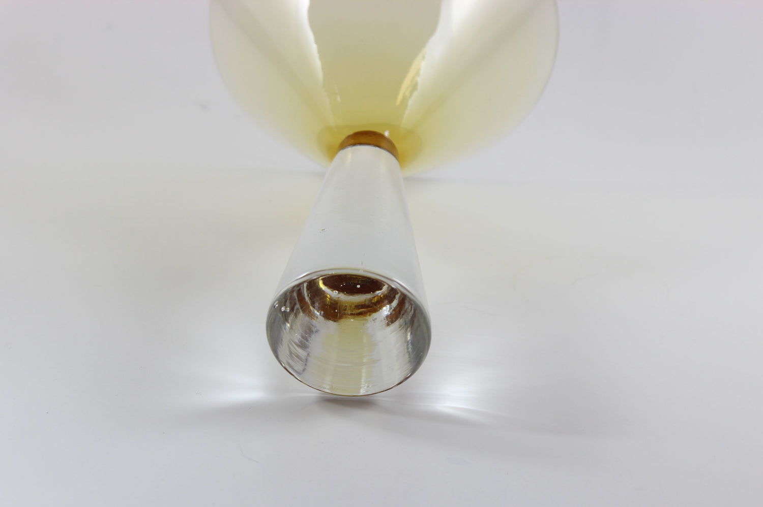 Large, Heavy Crystal, Martini Glasses, Amber Bowl