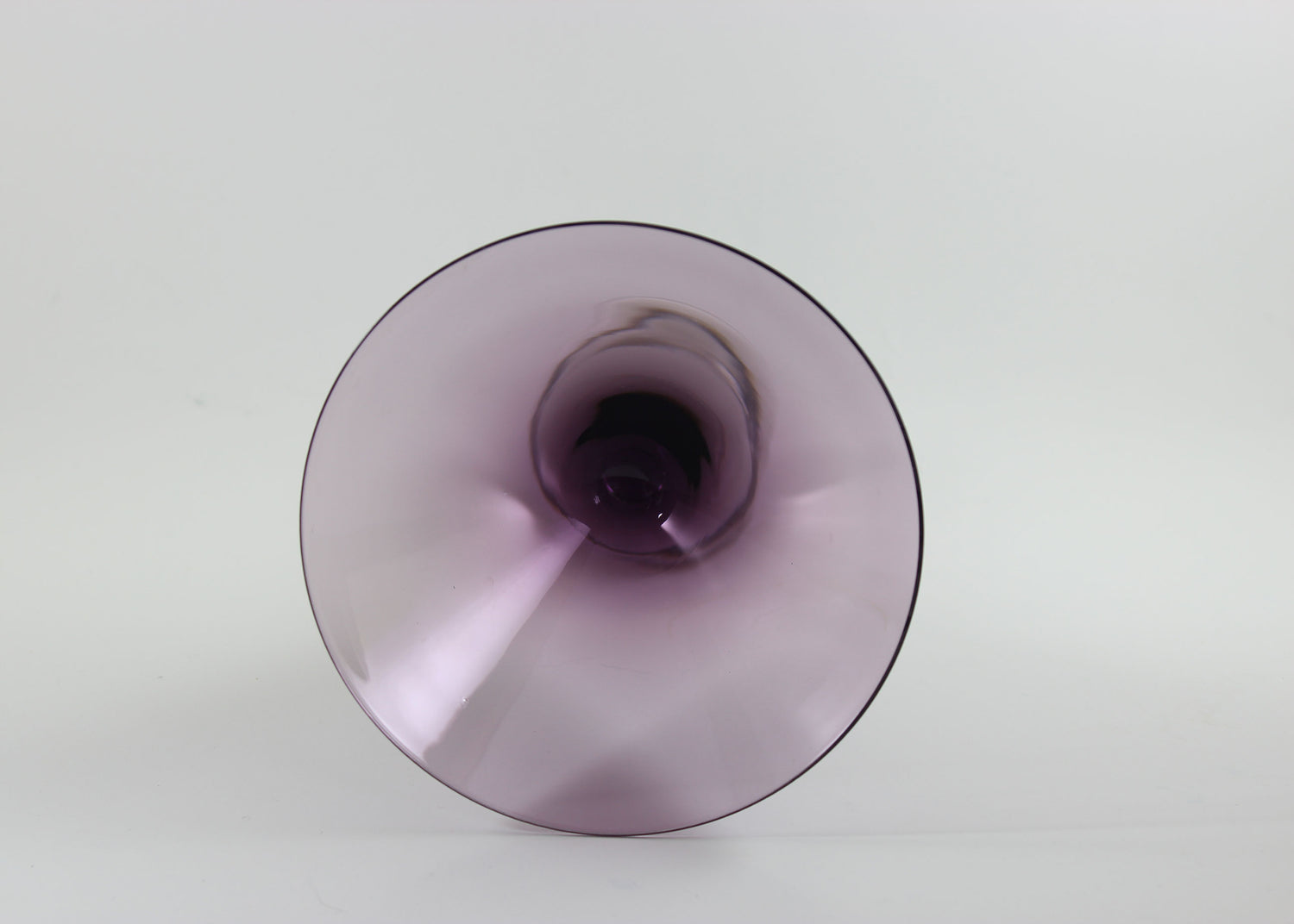 Large, Heavy Crystal, Martini Glasses, Amethyst Bowl