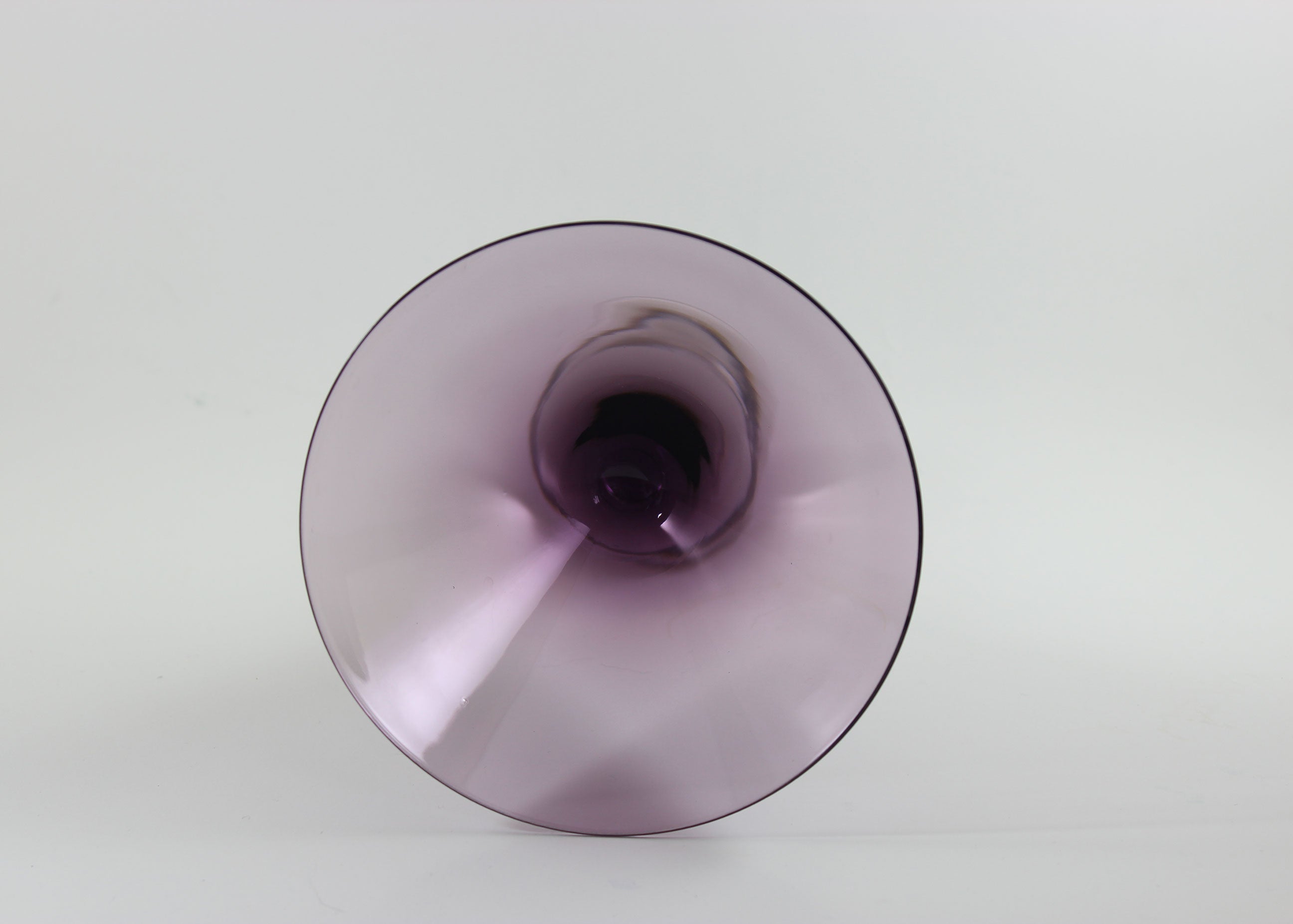 Large, Heavy Crystal, Martini Glasses, Amethyst Bowl