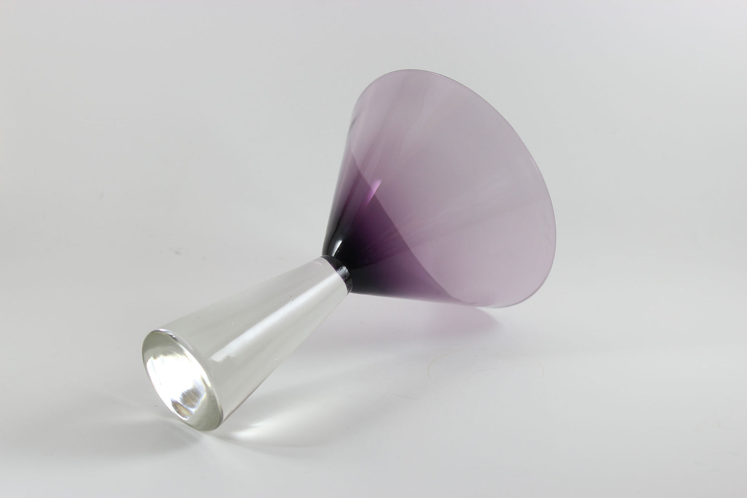 Large, Heavy Crystal, Martini Glasses, Amethyst Bowl