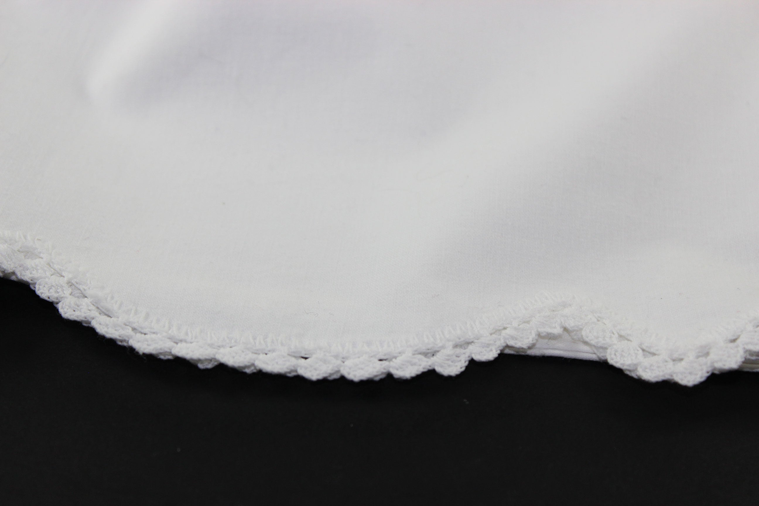 Vintage Linen with Lace Crochet Edged Pillowcases