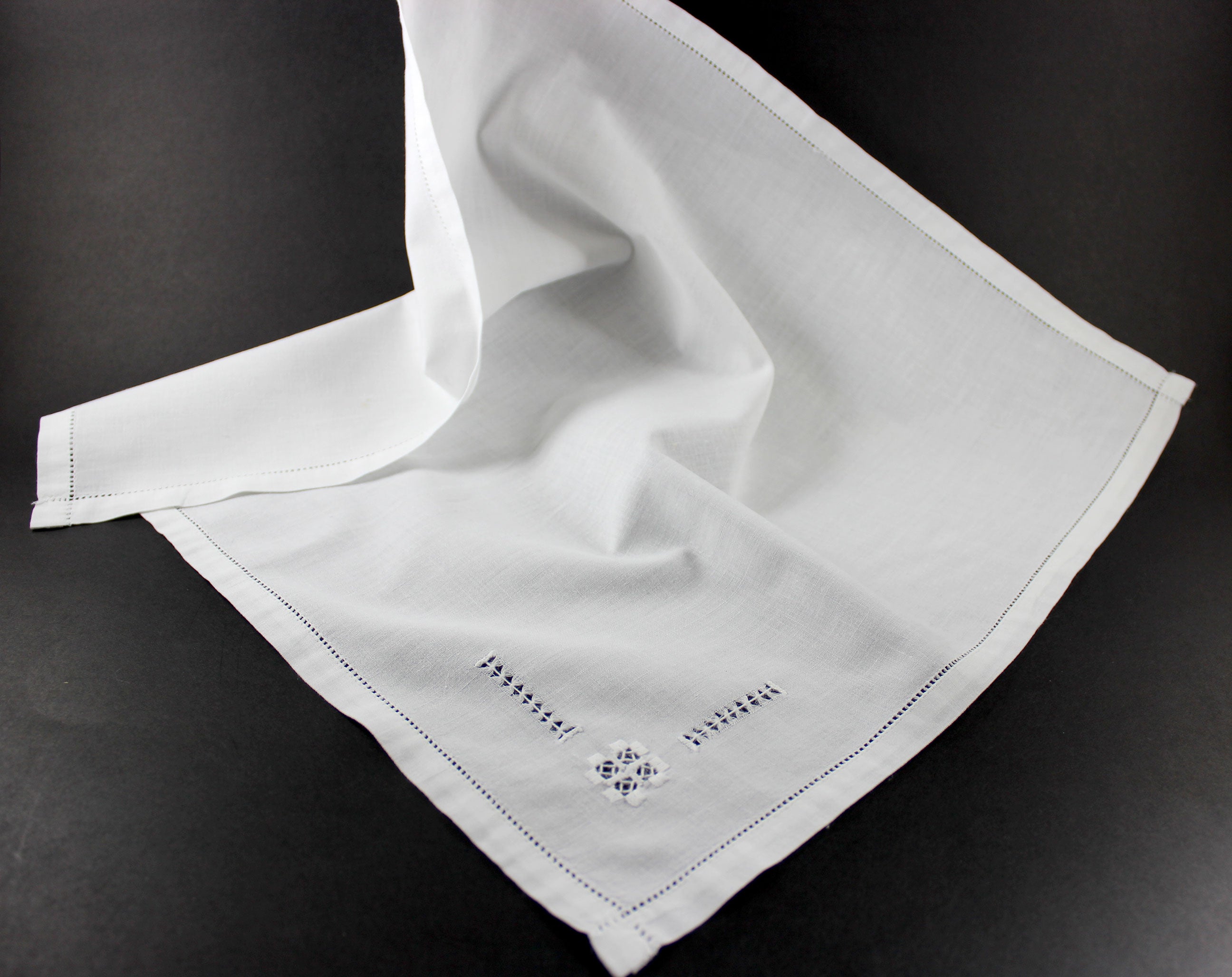 Linen Napkins, Drawn Thread & Hardanger Stitching