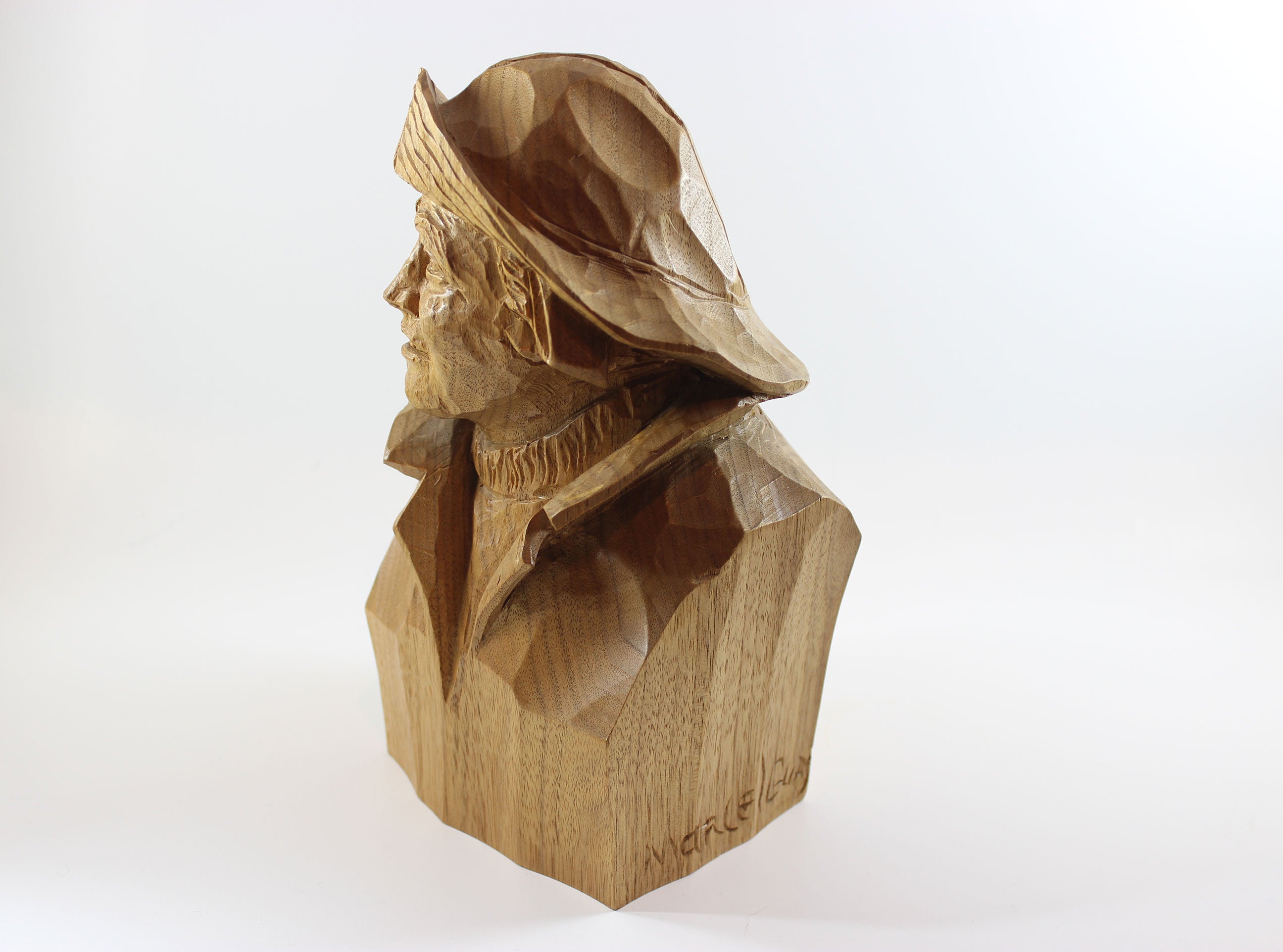 Marcel Guay, Wood Sculpture, Mariner with Sou&