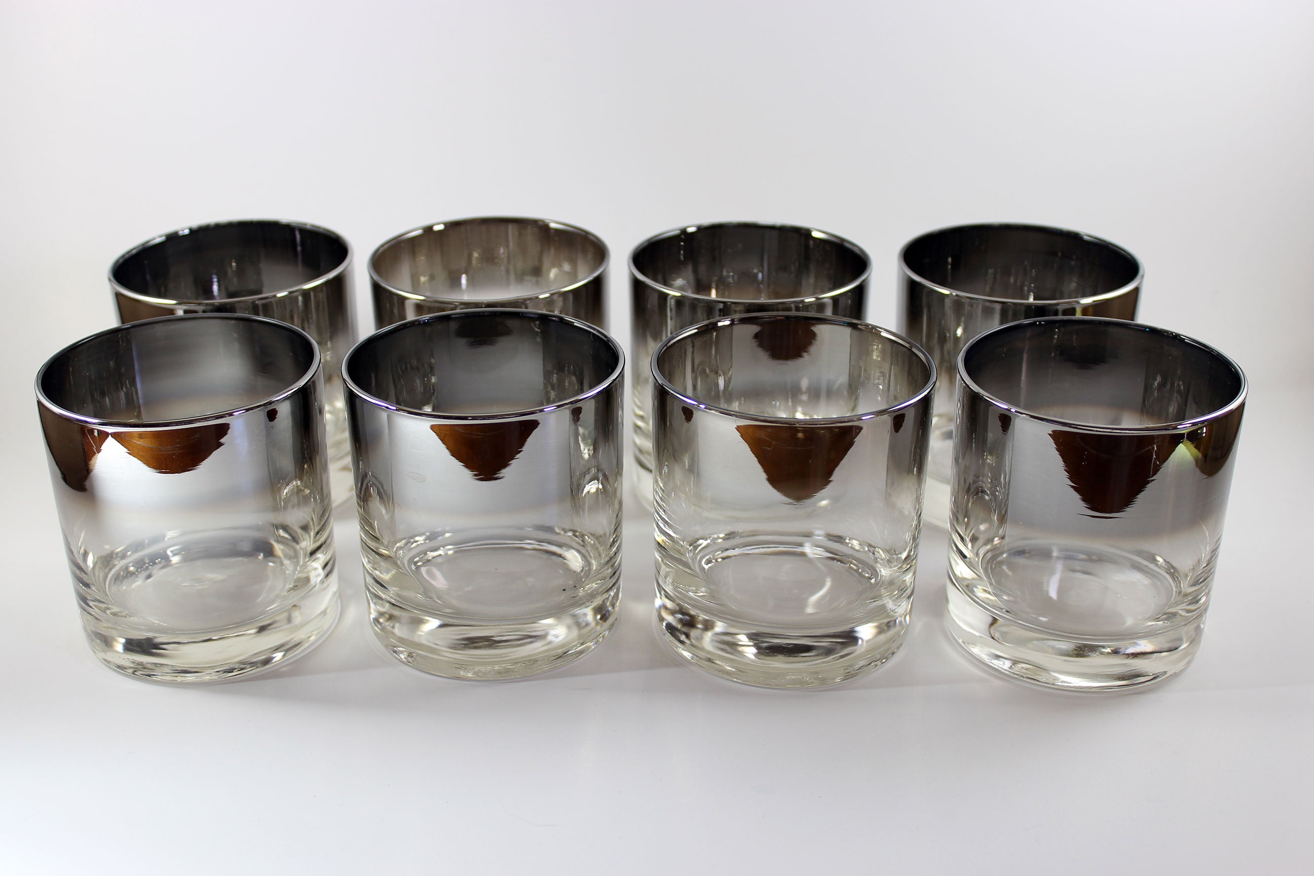 Mercury Fade Silver Ombre Low Ball Glasses