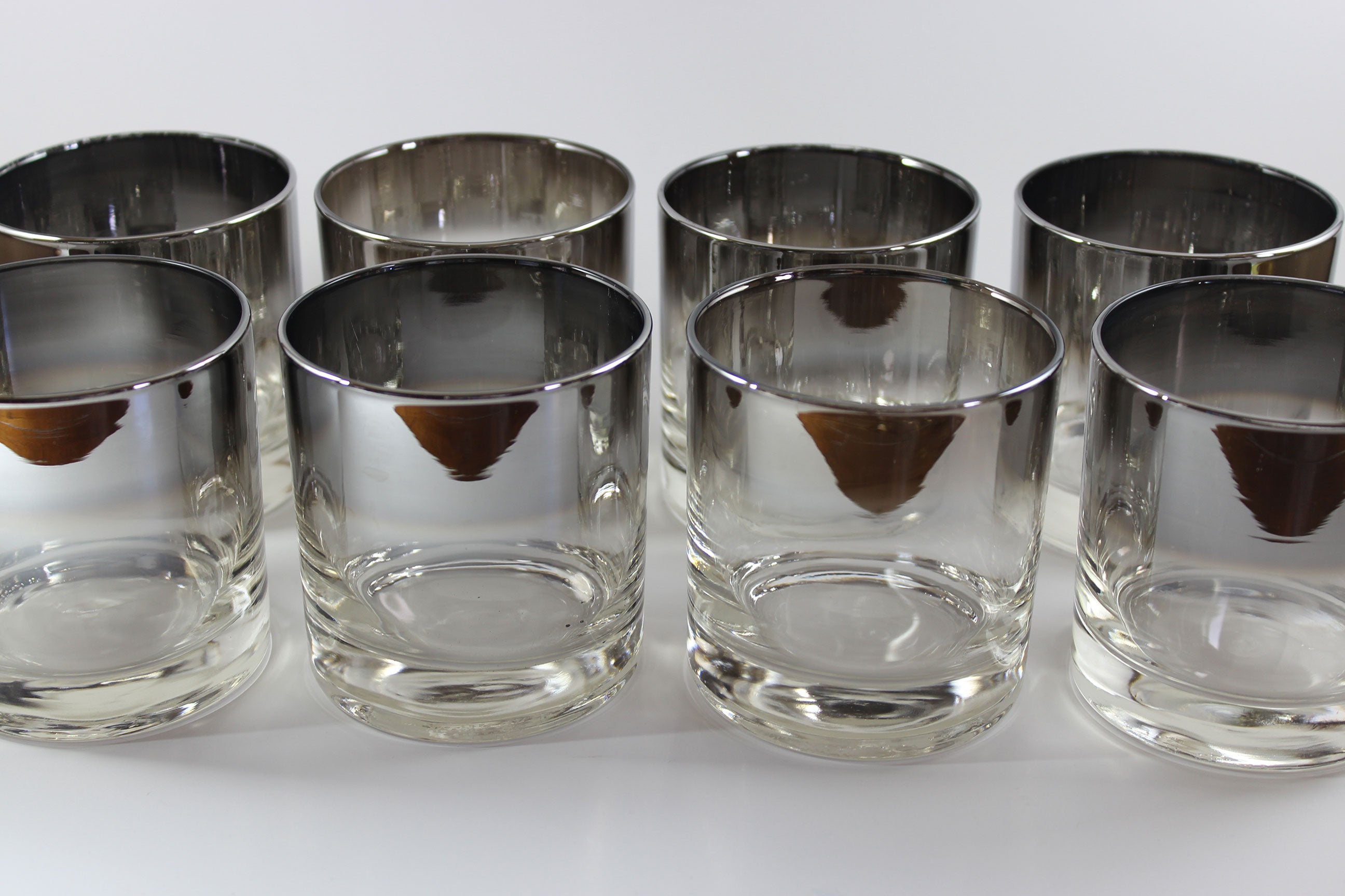 Mercury Fade Silver Ombre Low Ball Glasses