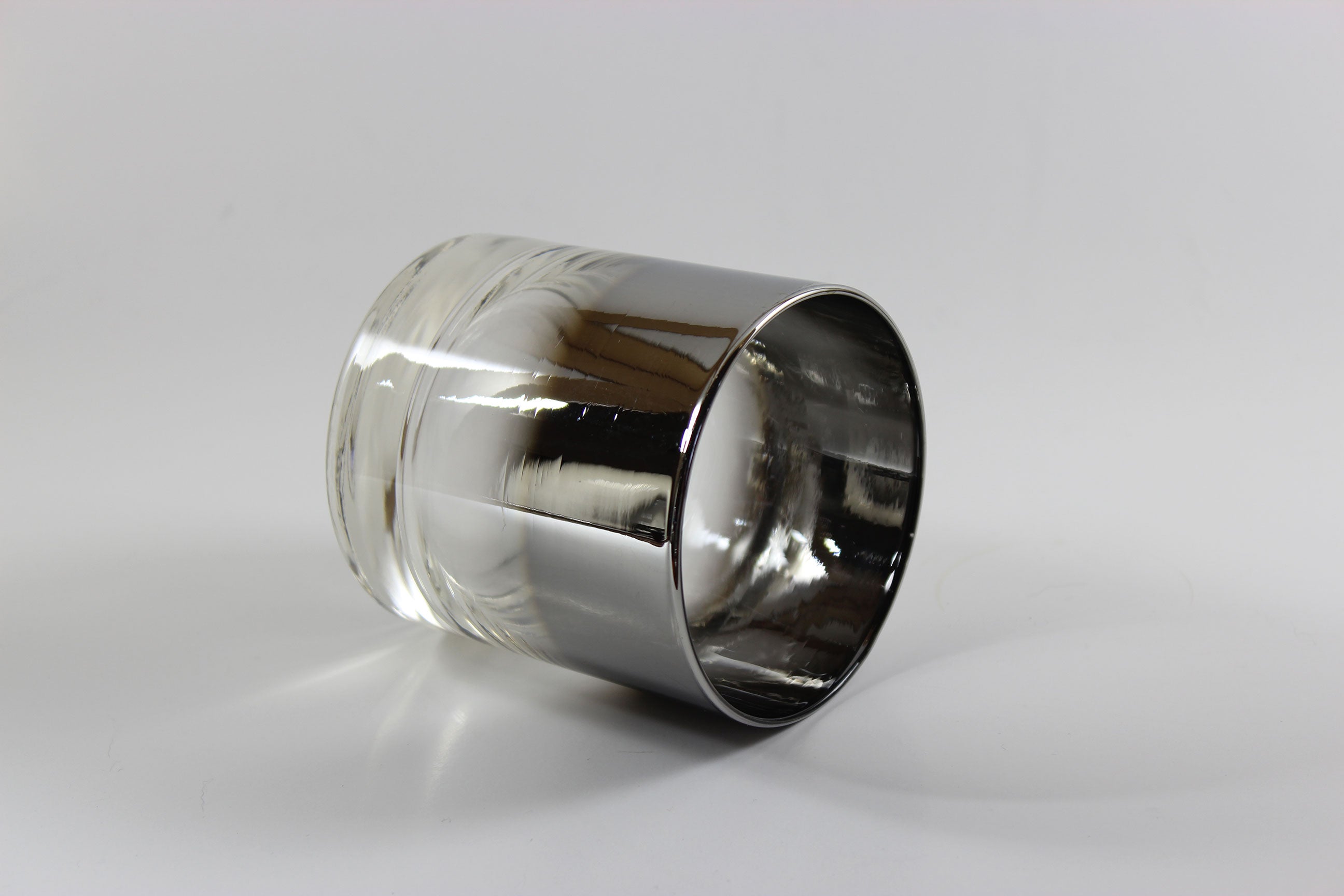 Mercury Fade Silver Ombre Low Ball Glasses