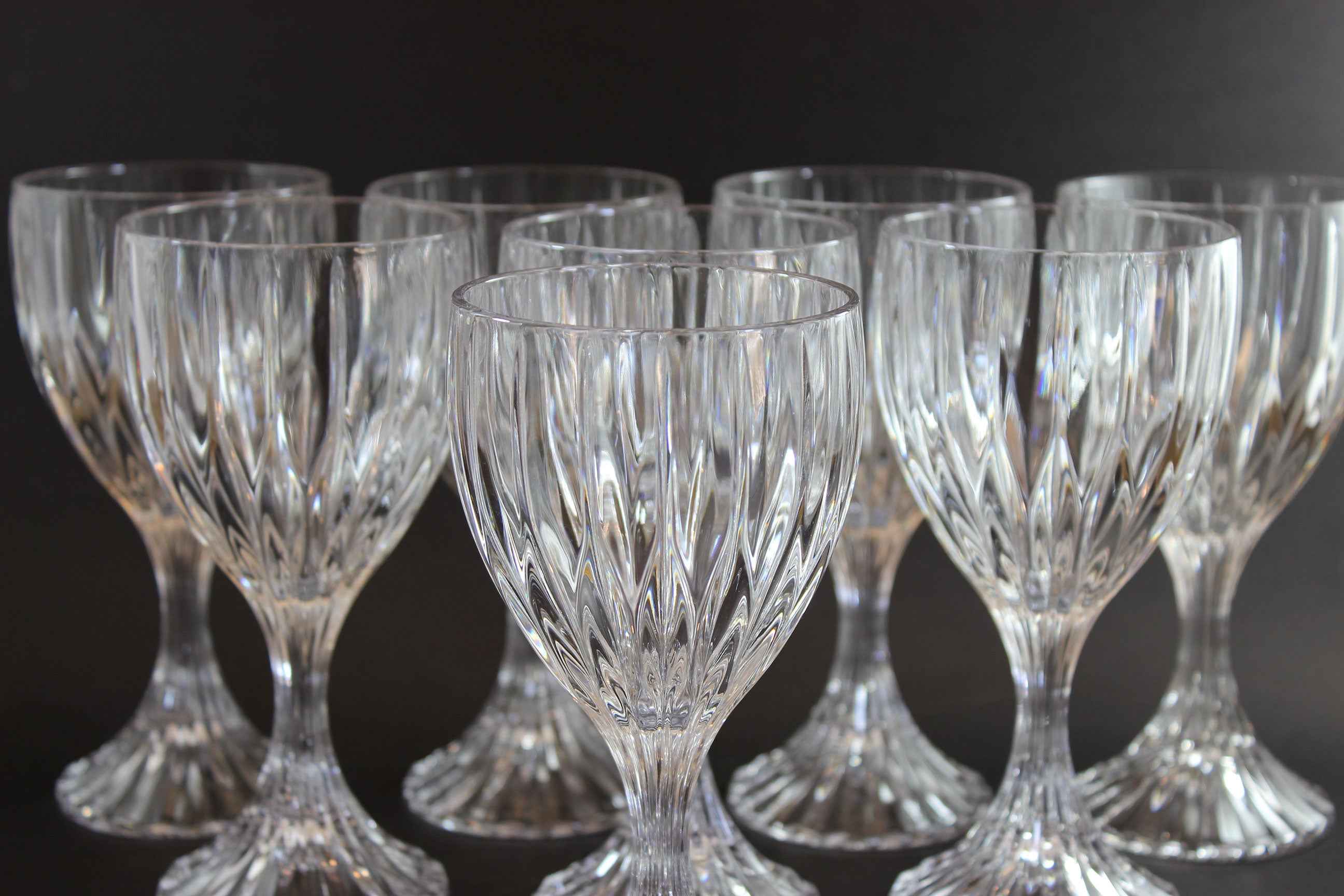 Mikasa Crystal, Park Lane Pattern, Red Wine or Water Goblets
