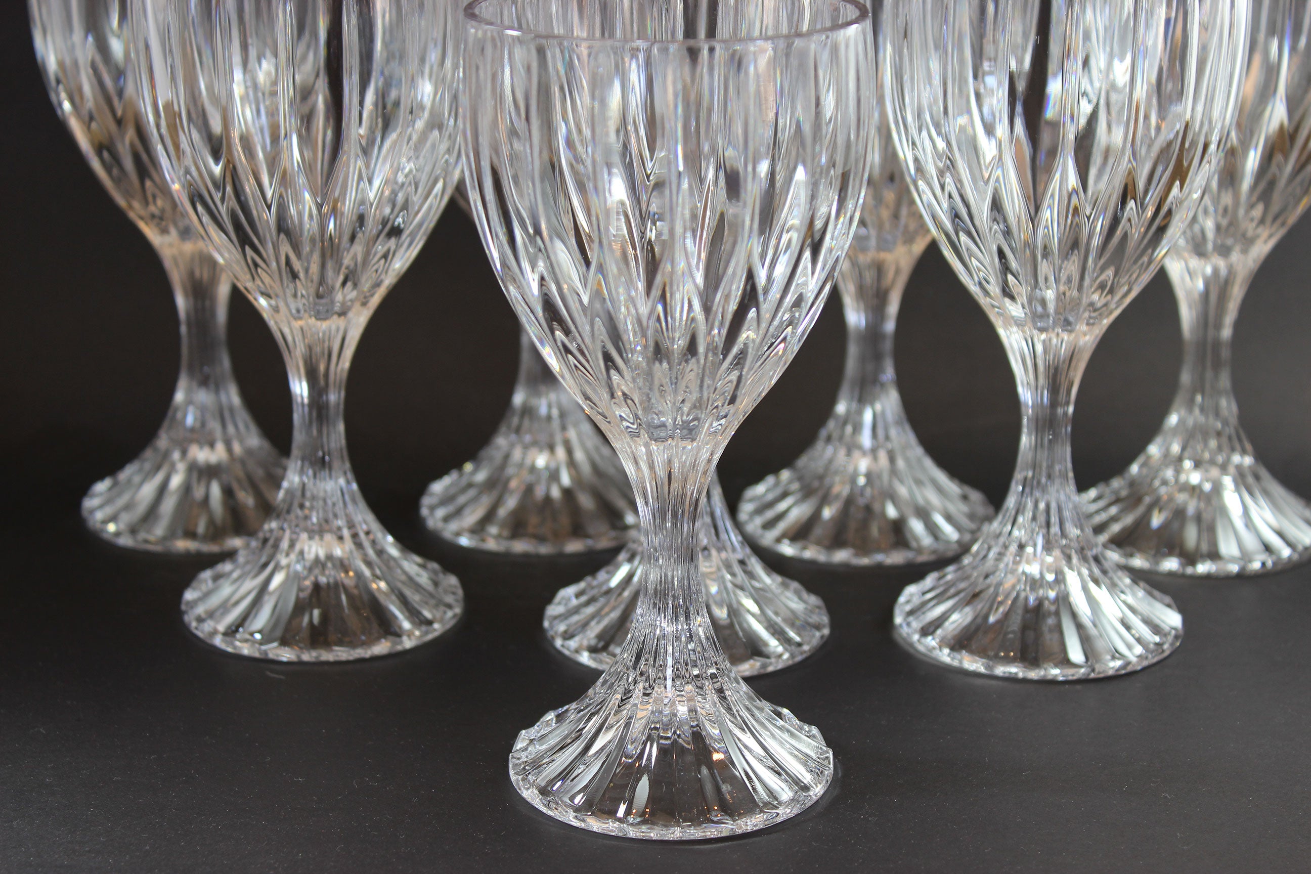 Mikasa Crystal, Park Lane Pattern, Red Wine or Water Goblets