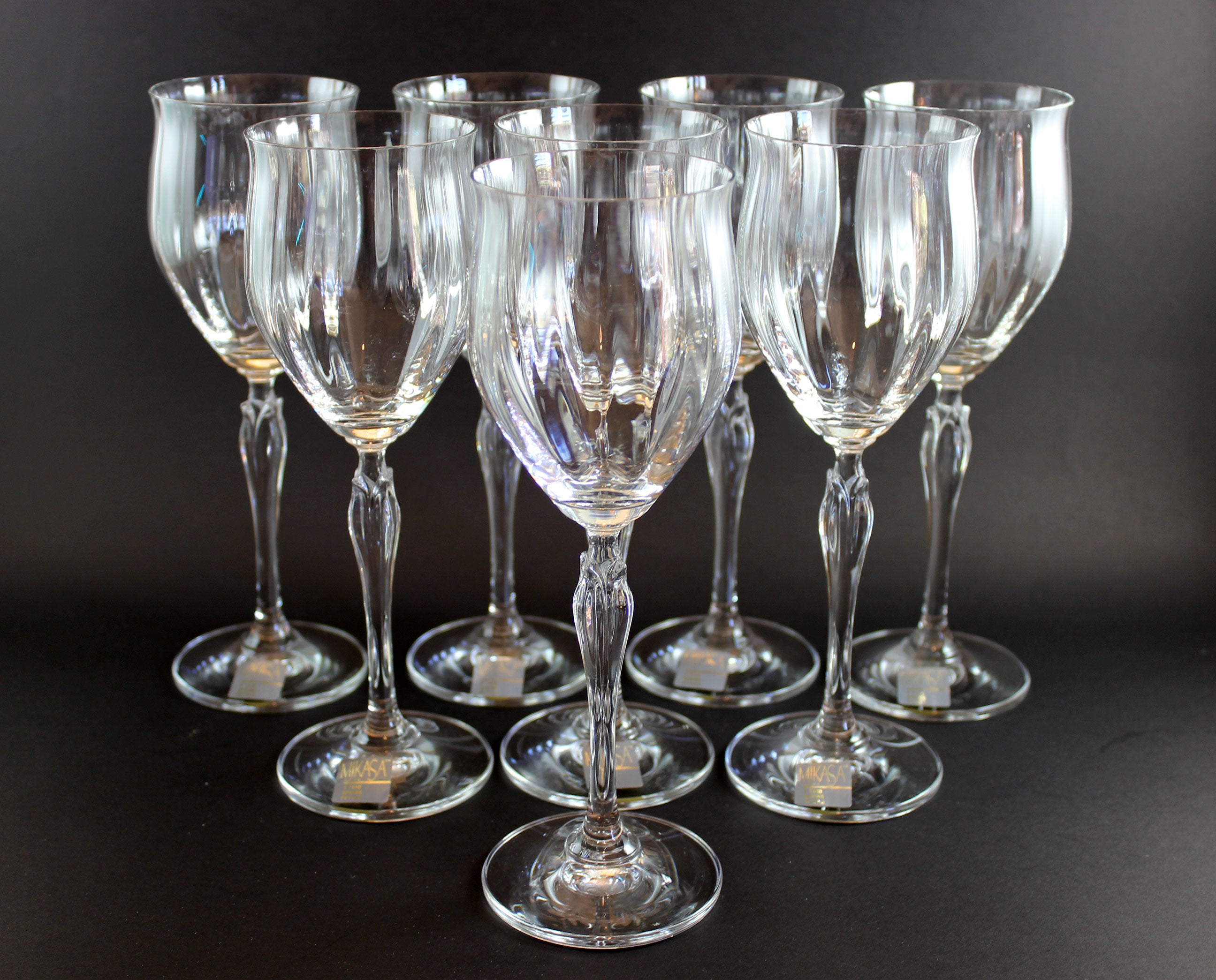 Mikasa, Spring Petals Pattern, White Wine Glasses