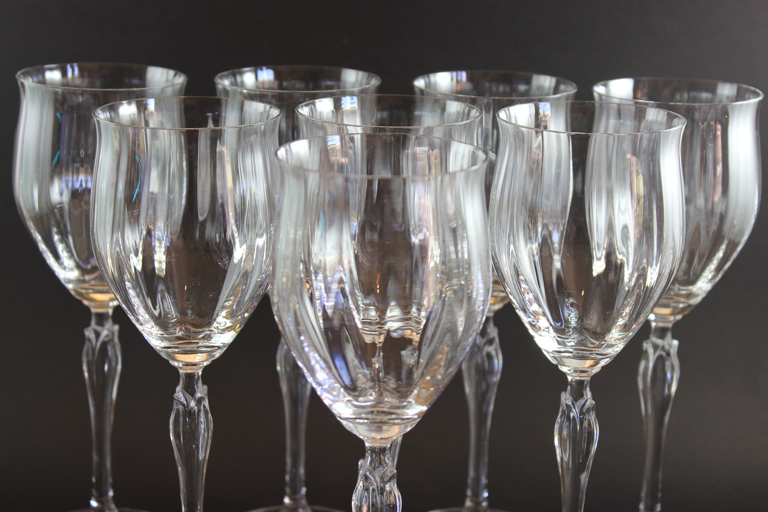 Mikasa, Spring Petals Pattern, White Wine Glasses