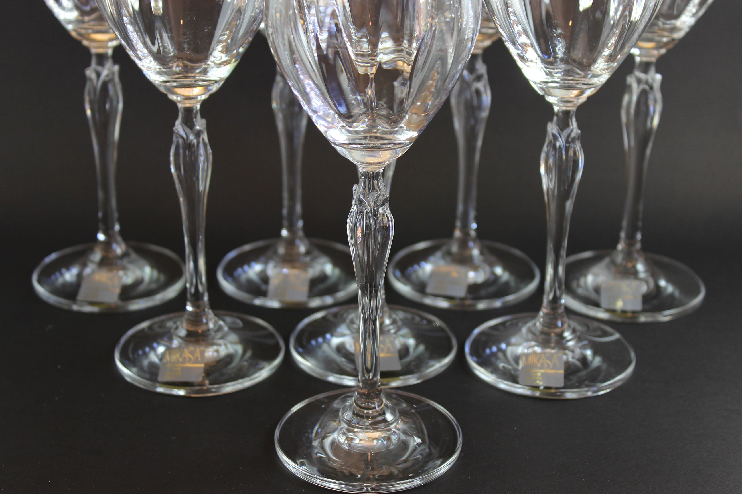 Mikasa, Spring Petals Pattern, White Wine Glasses