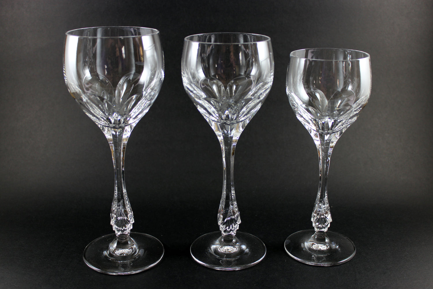 Nachtmann Crystal, Lenore Pattern, Water Goblets