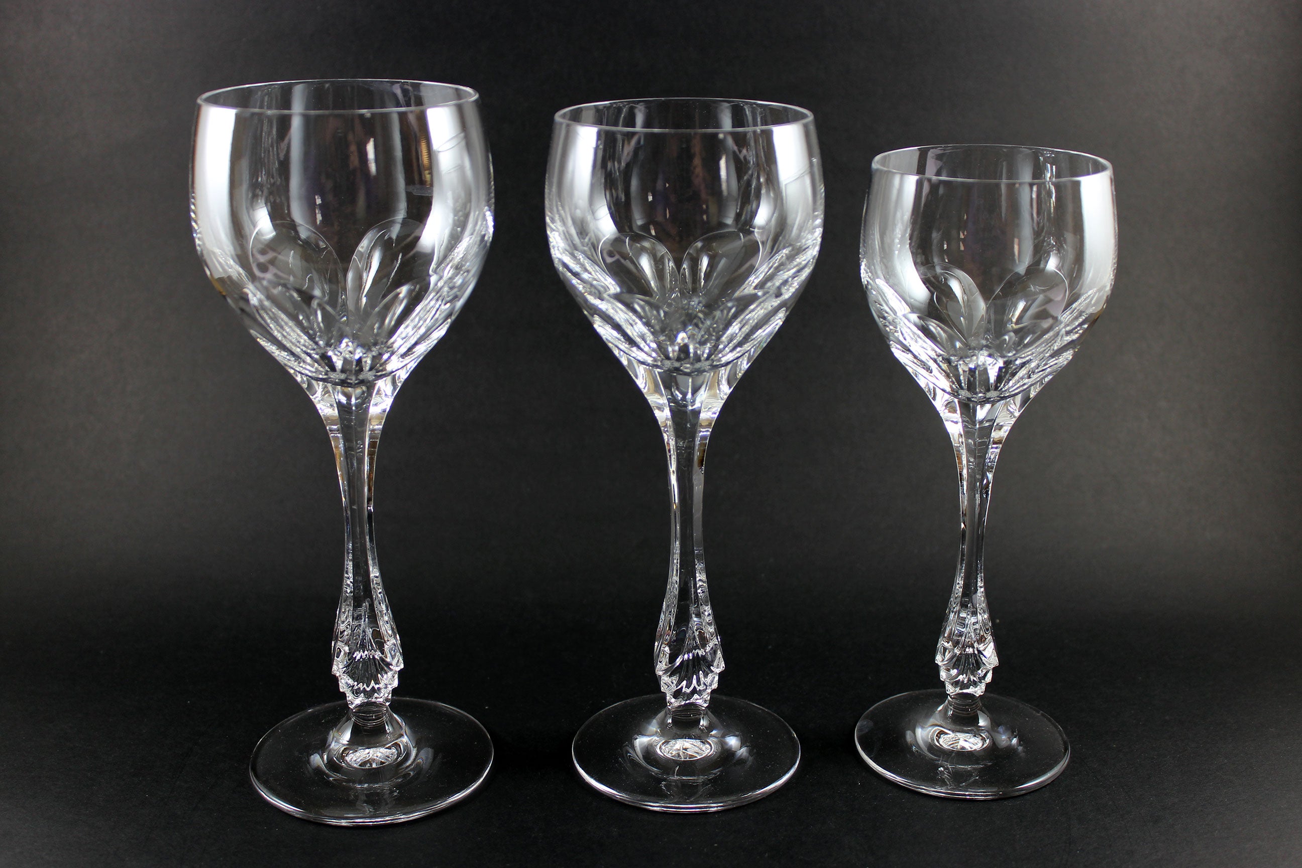 Nachtmann Crystal, Lenore Pattern, Water Goblets