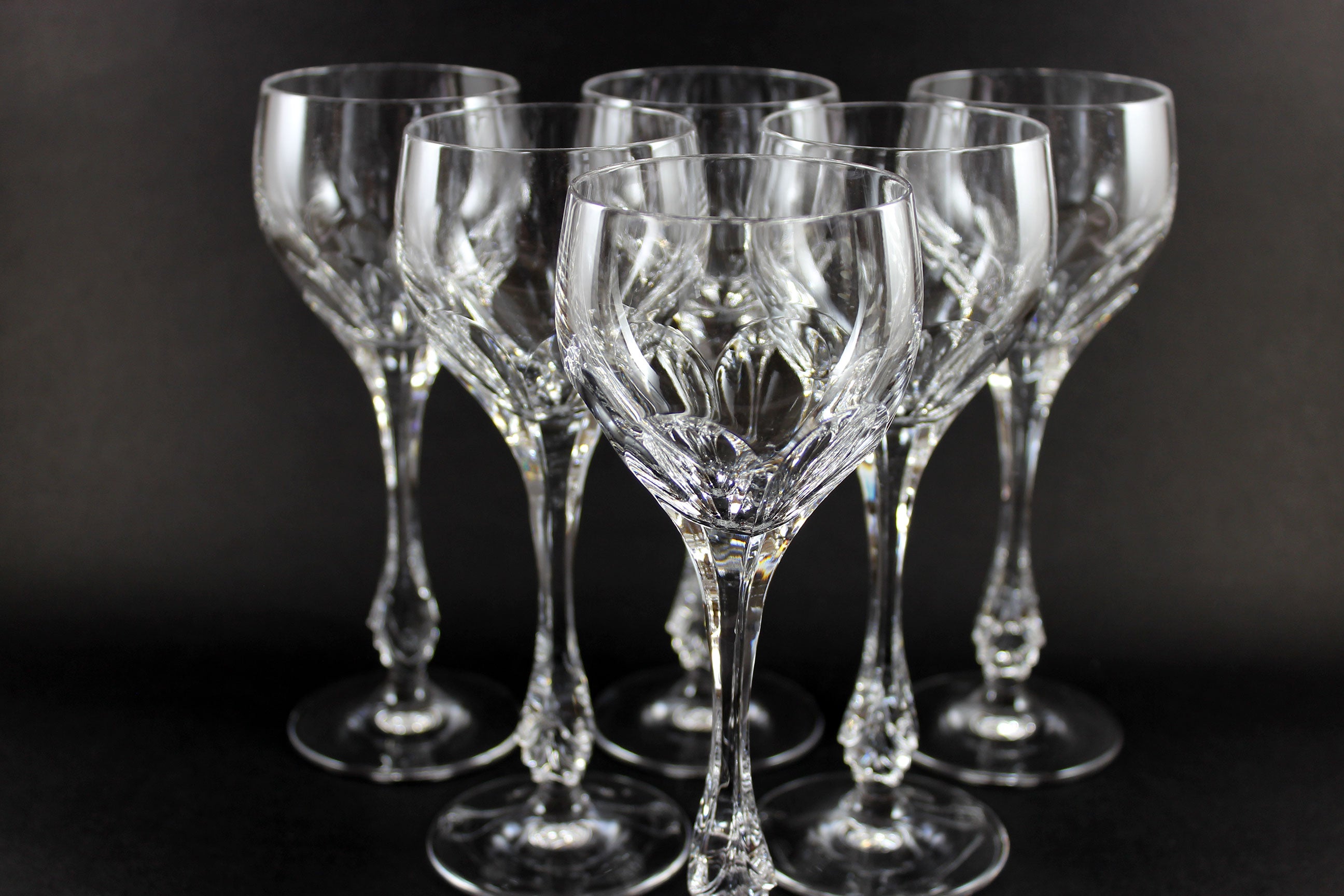 Nachtmann Crystal, Lenore Pattern, Wine Glasses