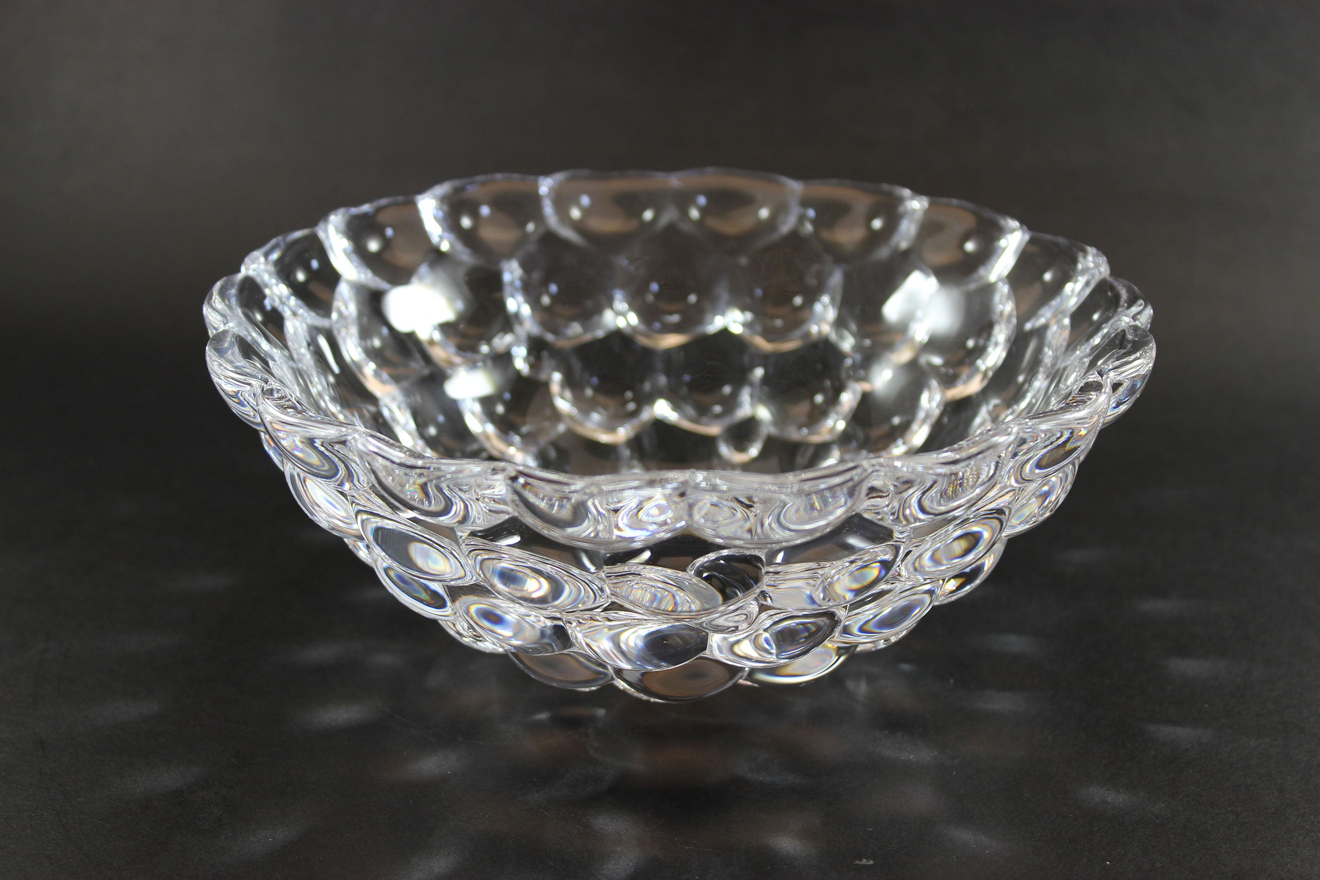 Orrefors Crystal Bowl, Raspberry Pattern