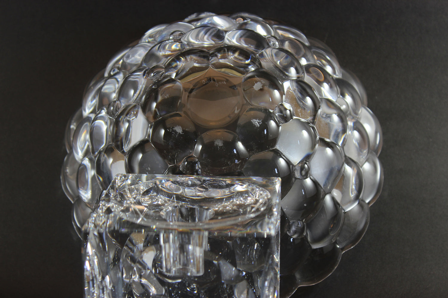 Orrefors Crystal Bowl, Raspberry Pattern