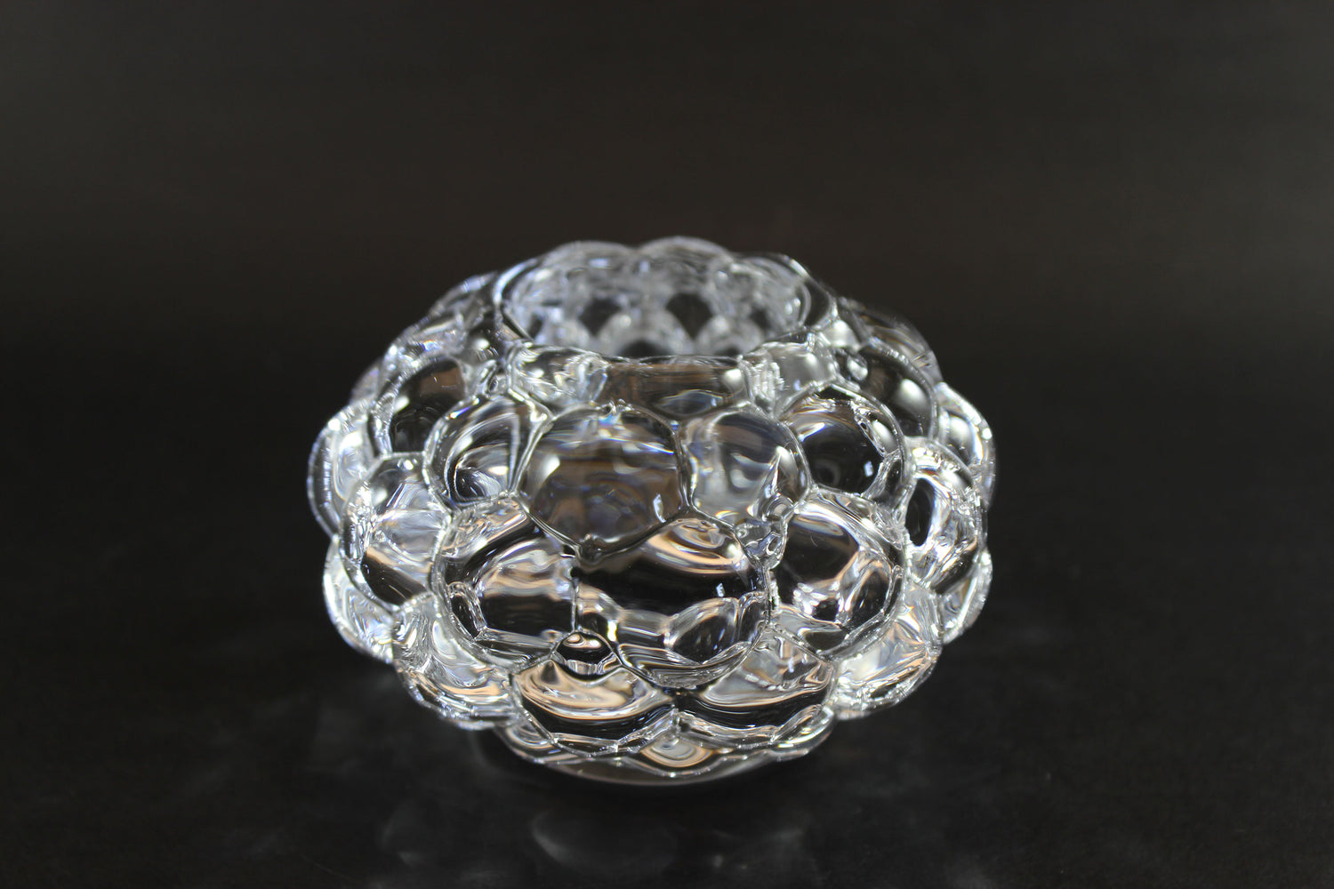 Orrefors Crystal, Raspberry Pattern Votive Candle Holder