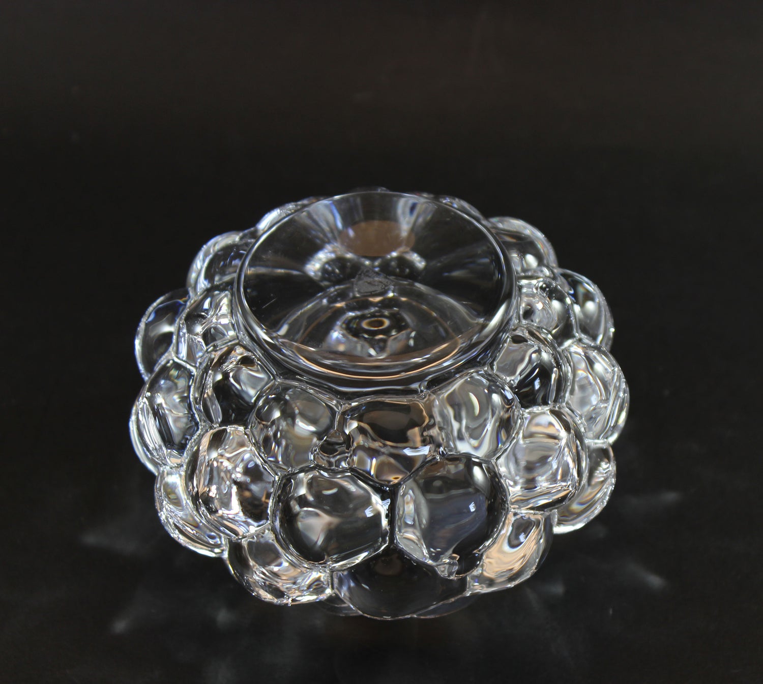 Orrefors Crystal, Raspberry Pattern Votive Candle Holder