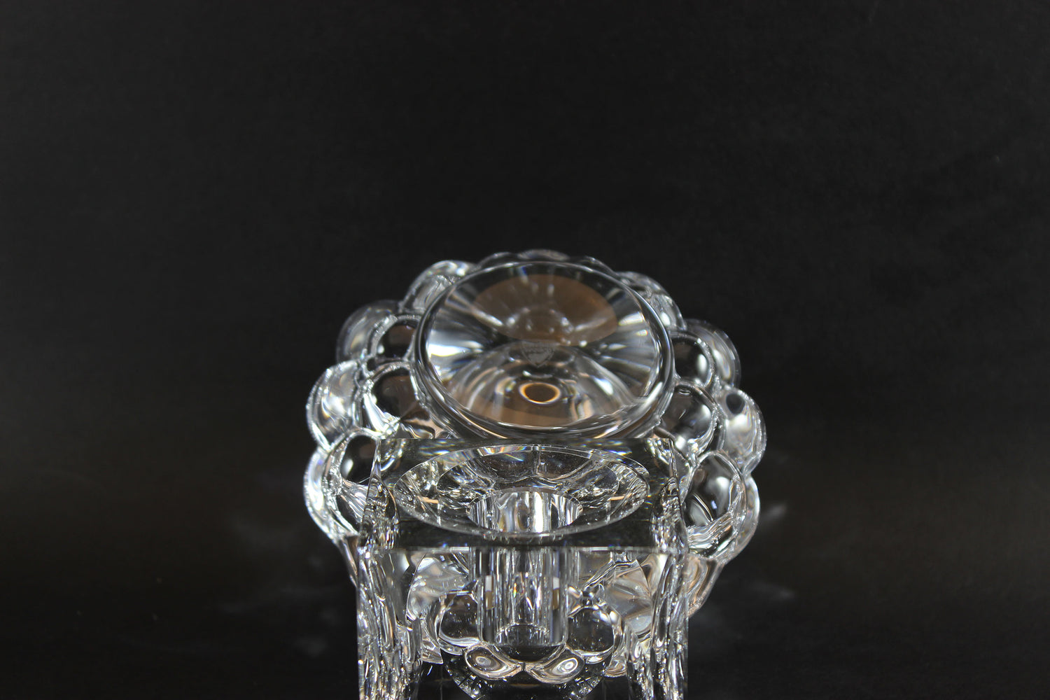 Orrefors Crystal, Raspberry Pattern Votive Candle Holder