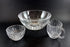 Princess House Crystal, Highlights Pattern, Bowl, Creamer and Sugar Bowl