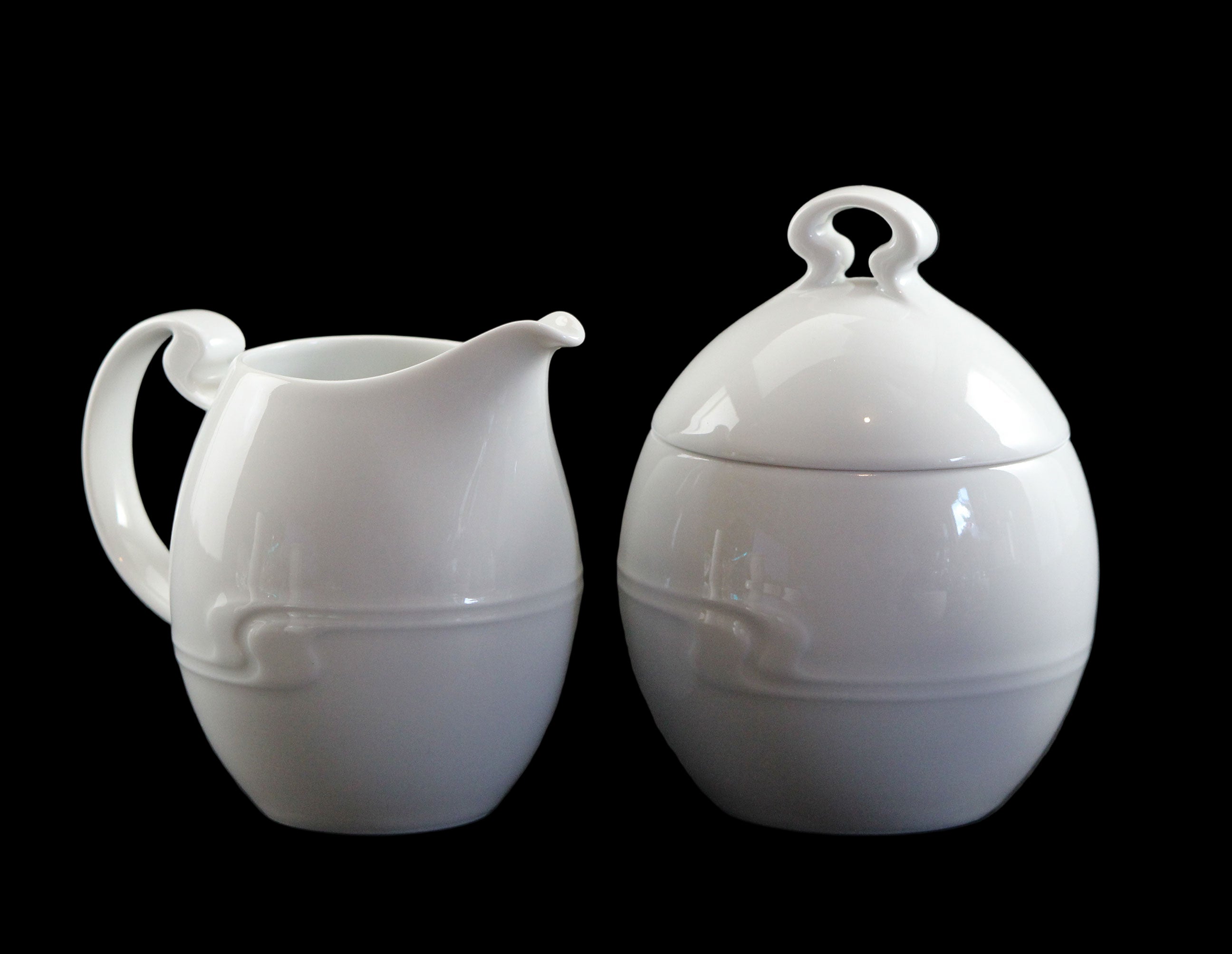 Rosenthal White Porcelain Espresso, Cream and Sugar set