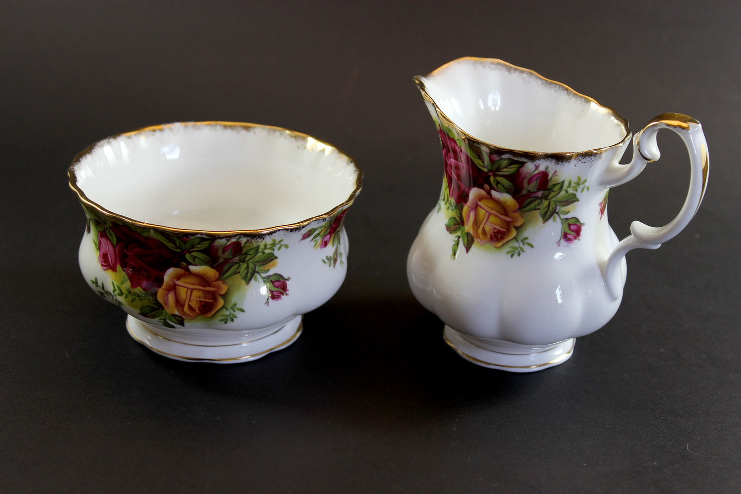 Royal Albert, Old Country Roses, Creamer, Open Sugar and Tray