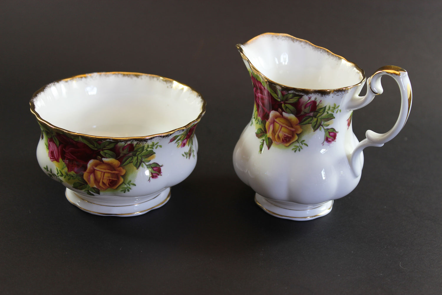 Royal Albert, Old Country Roses, Creamer, Open Sugar and Tray