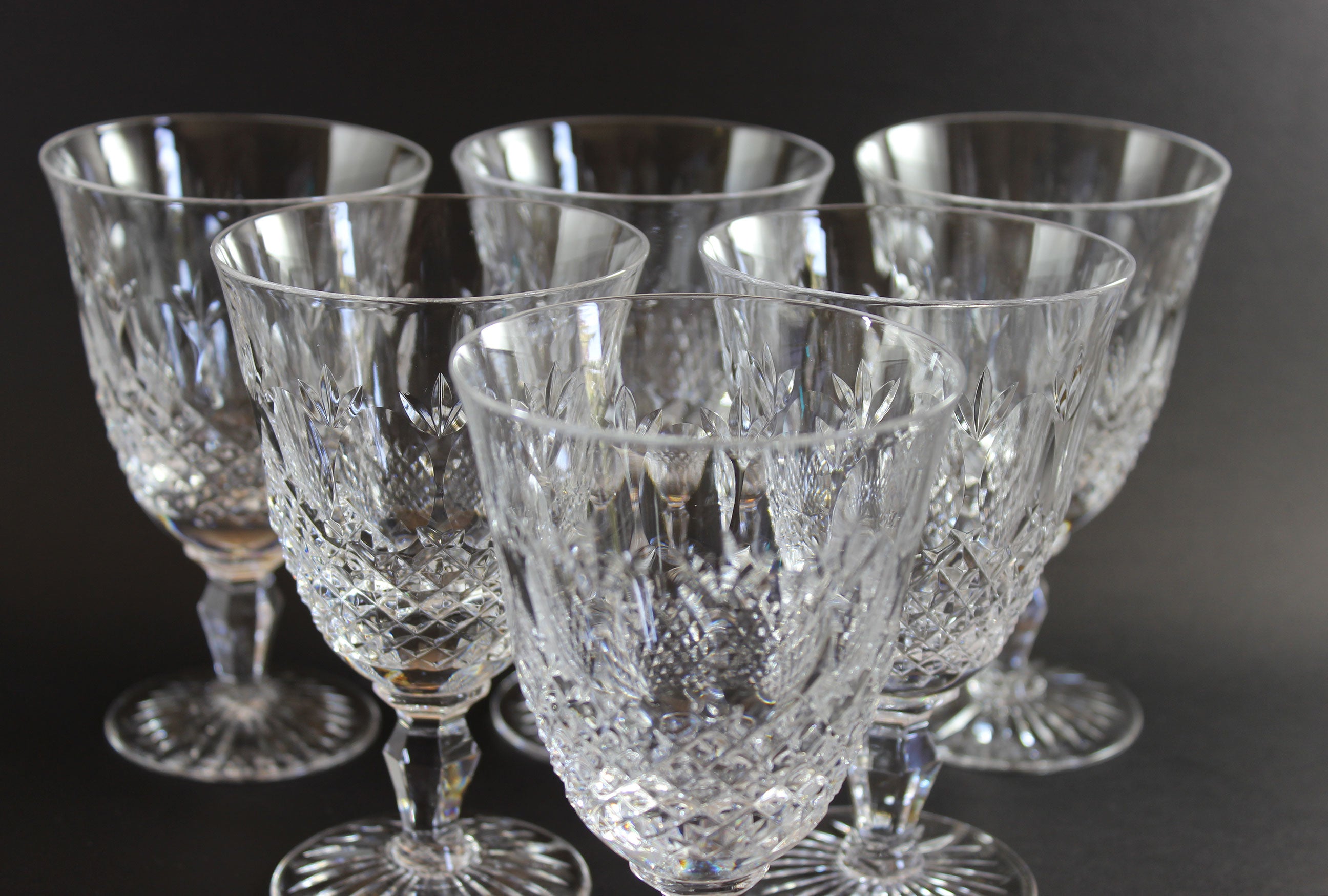 Royal Doulton Crystal, Windsor Pattern, Stemmed Juice Glasses