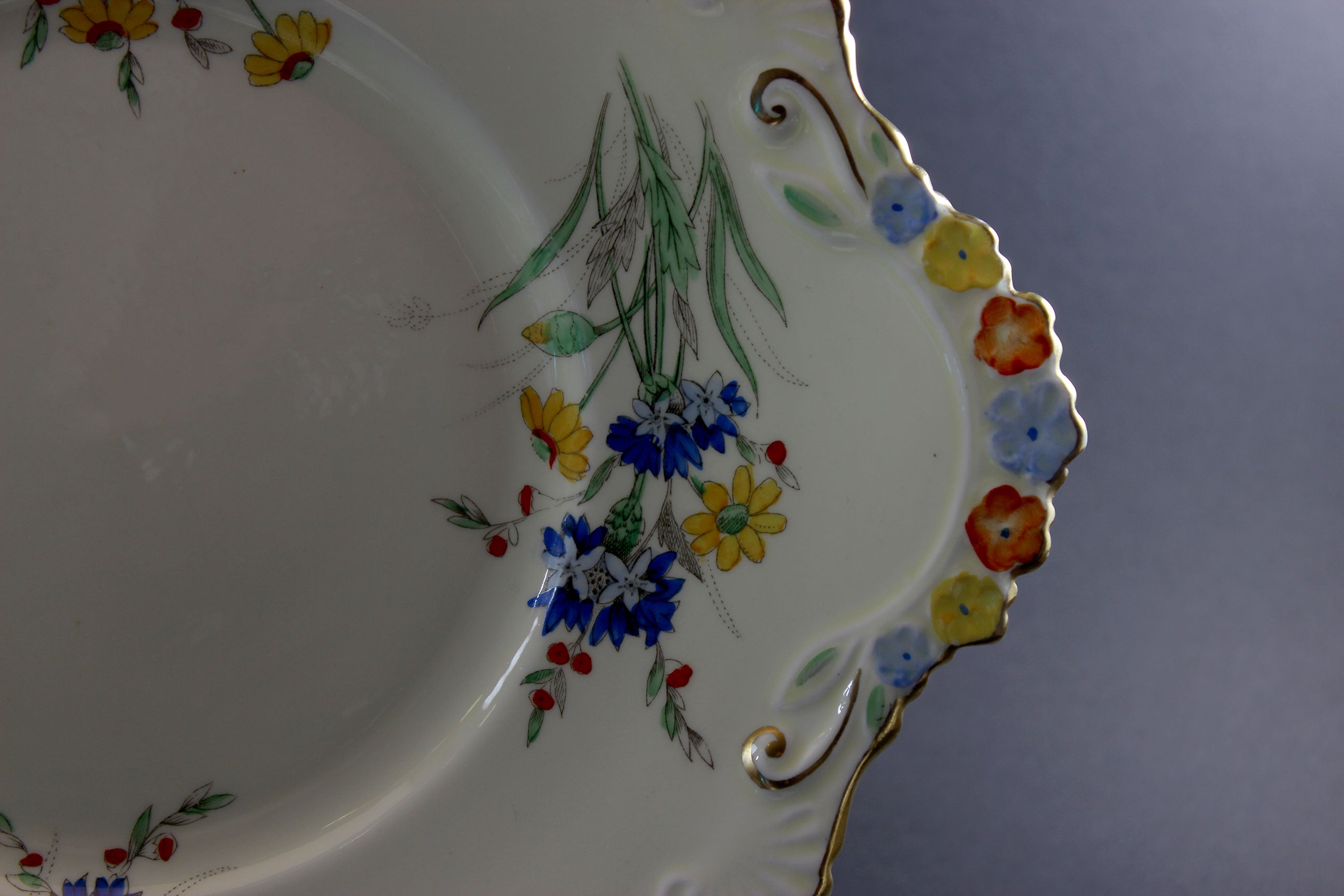 Royal Stafford China, Primrose Dell, Tea Trios with Cake Serving Plate