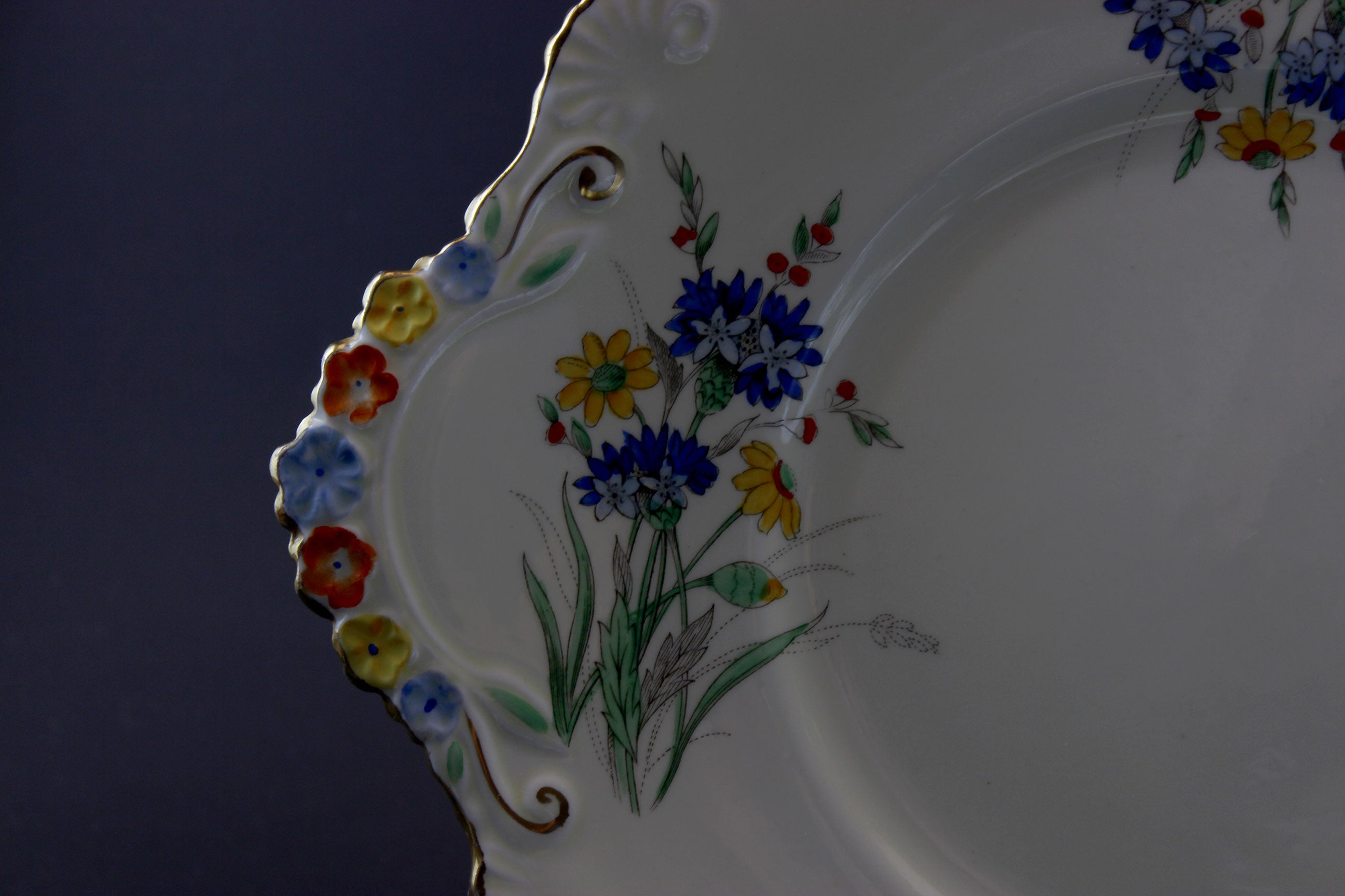 Royal Stafford China, Primrose Dell, Tea Trios with Cake Serving Plate