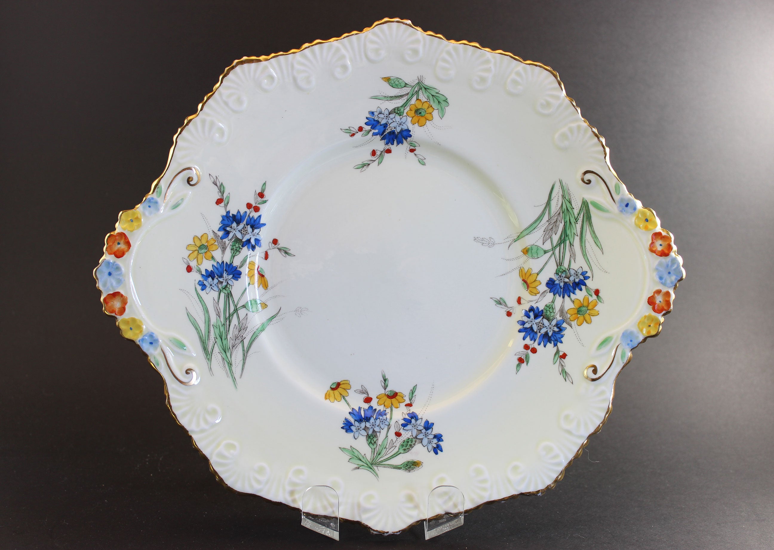 Royal Stafford China, Primrose Dell, Tea Trios with Cake Serving Plate