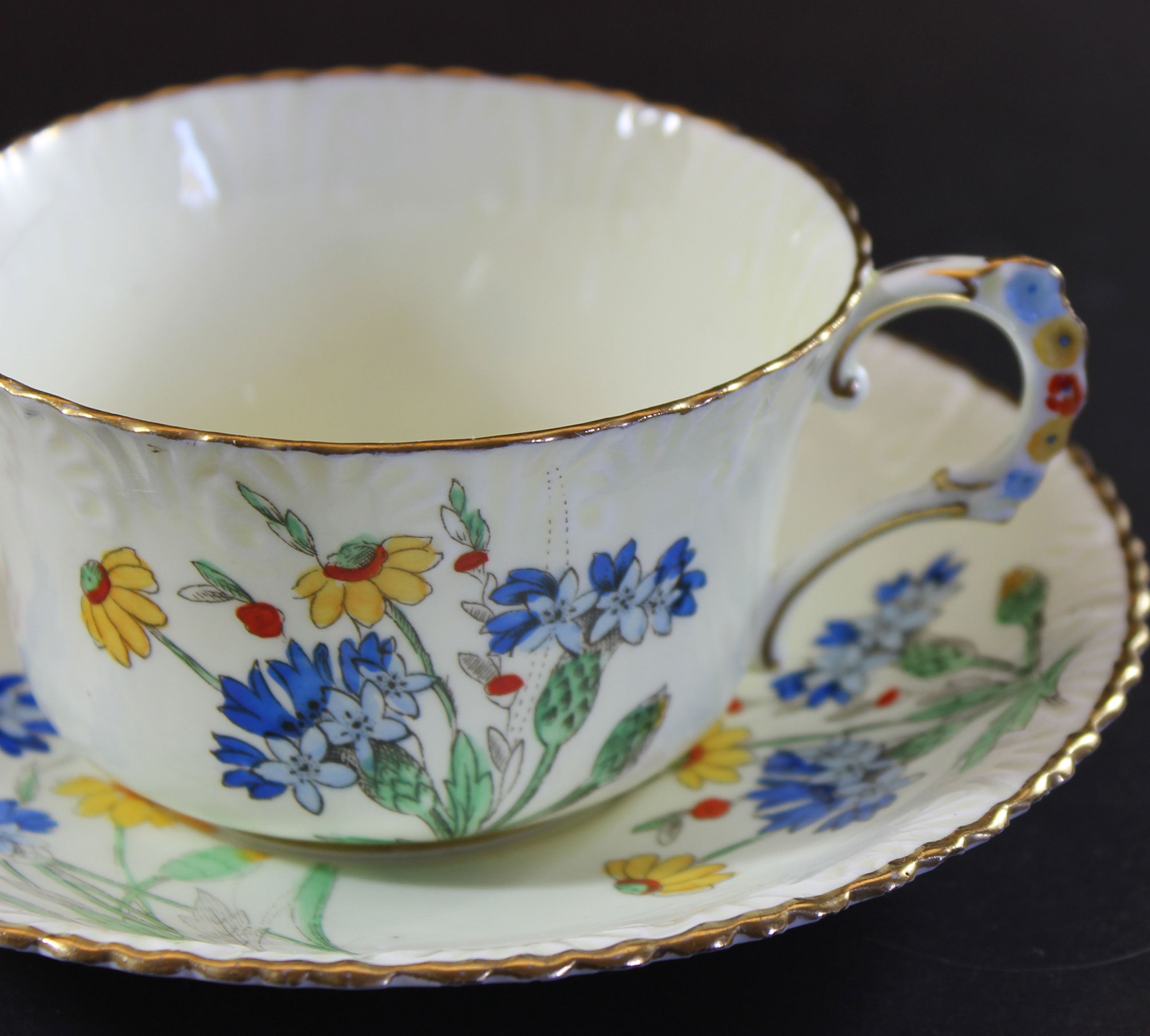 Royal Stafford China, Primrose Dell, Tea Trios with Cake Serving Plate