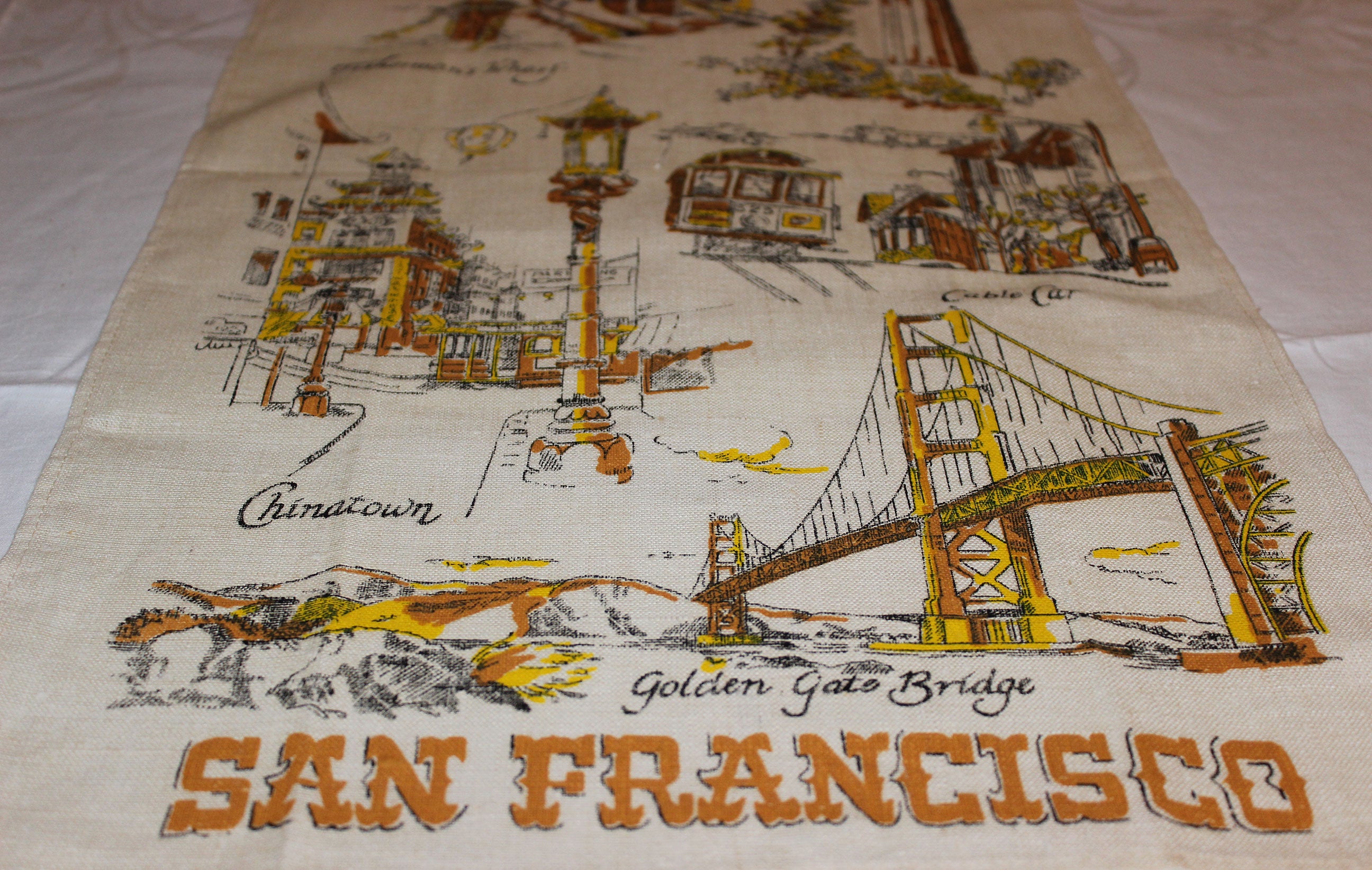 Souvenir Linen Tea Towel, San Francisco