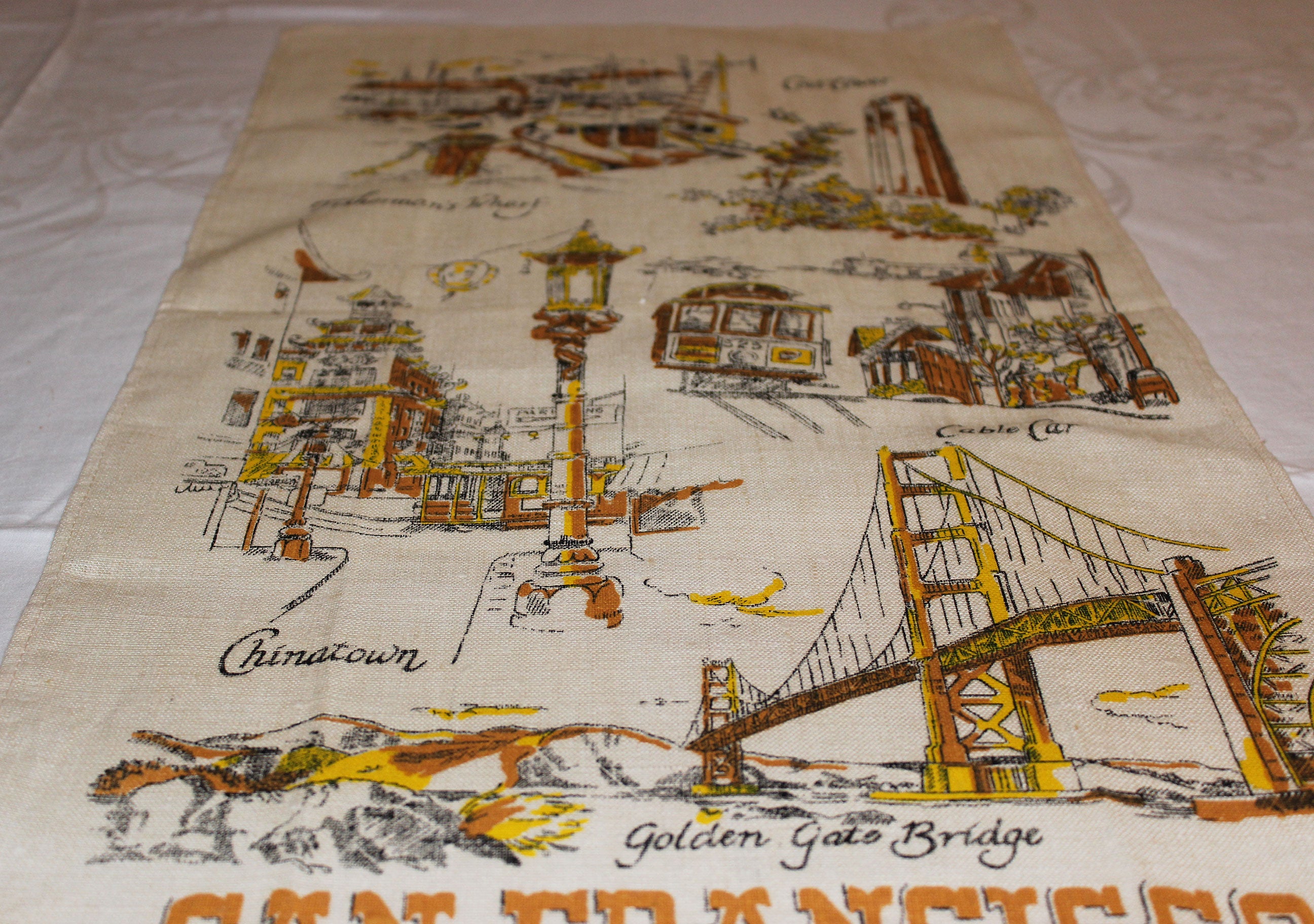 Souvenir Linen Tea Towel, San Francisco