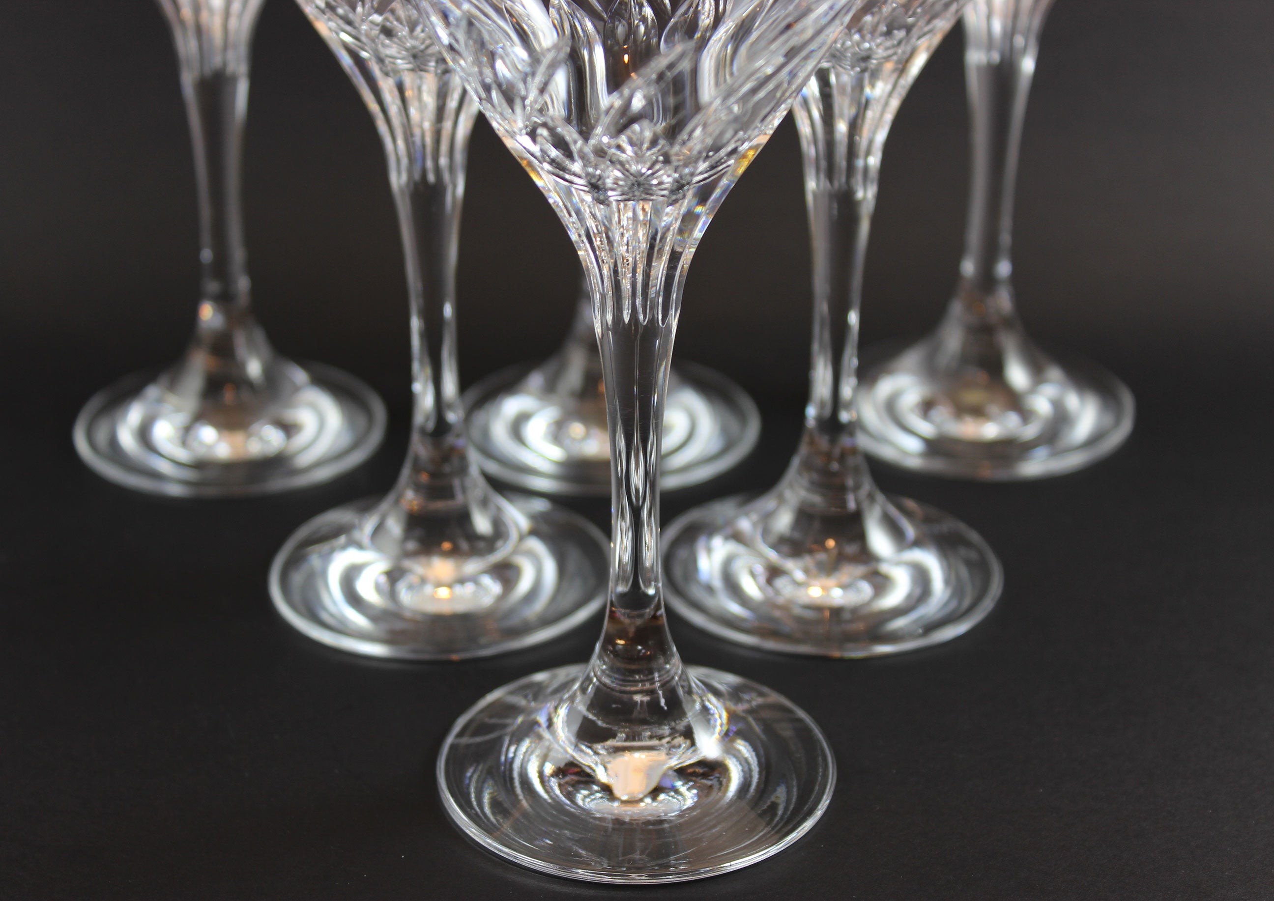 Schott-Zwiesel Crystal, Carousel Pattern, Burgundy Glasses